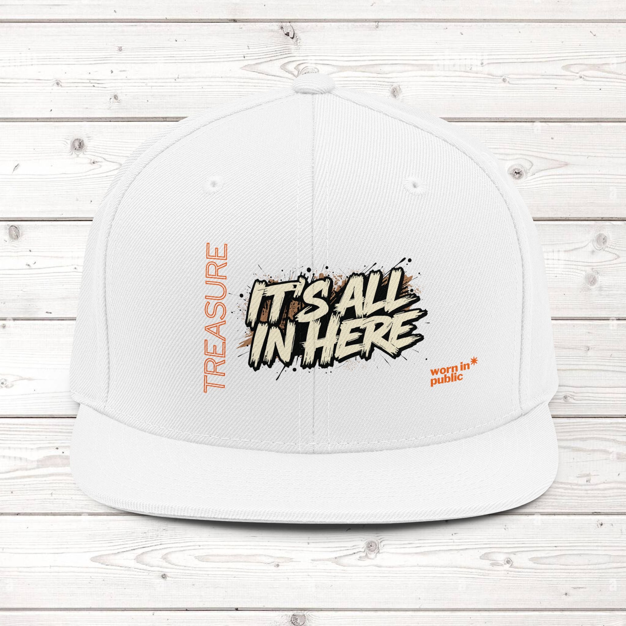 It's All In Here Snapback Hat | Funny Graphic Trucker Cap