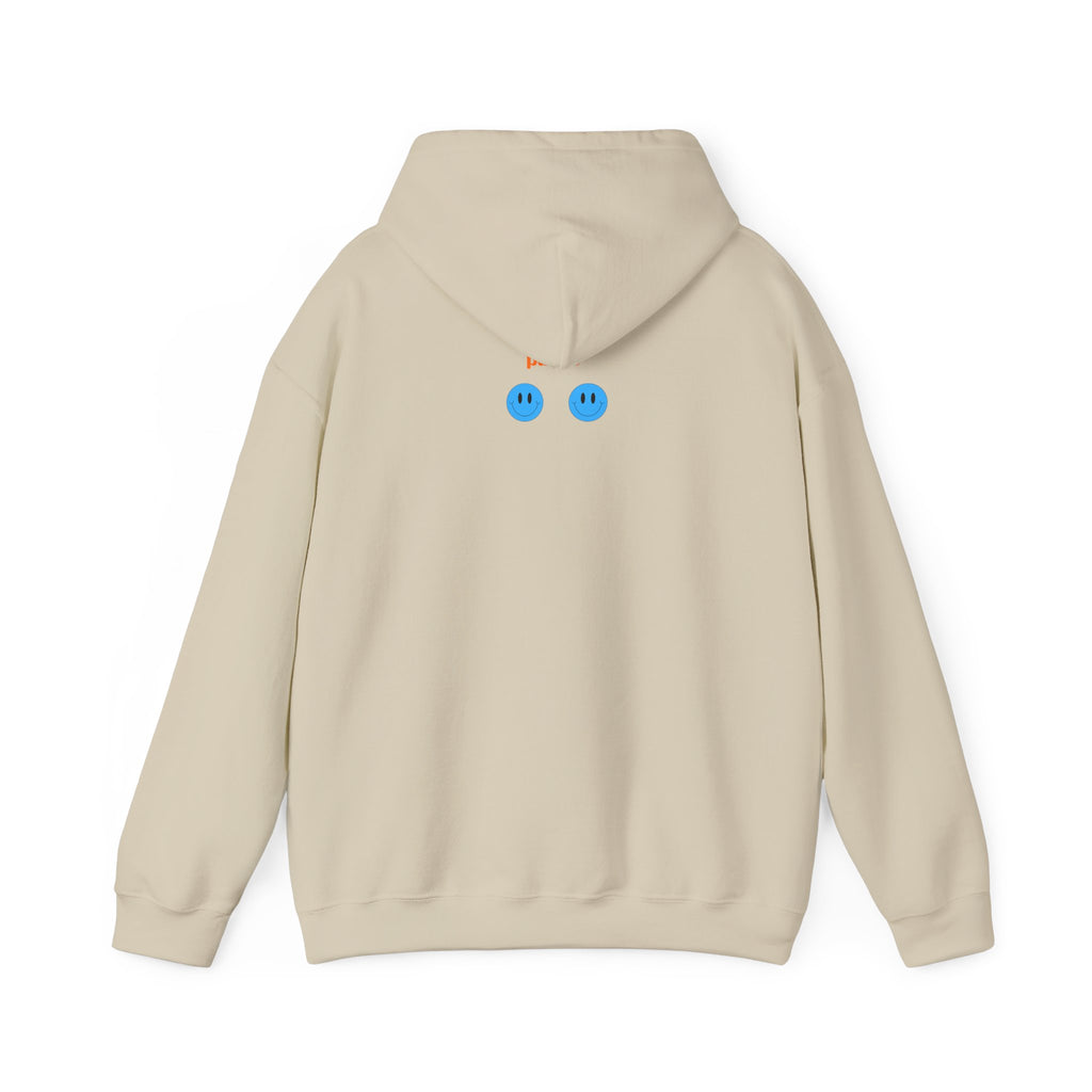 I Need an Easy Friend Ladies Hoodie | Minimalist Cute Blue Button Graphic Sweatshirt
