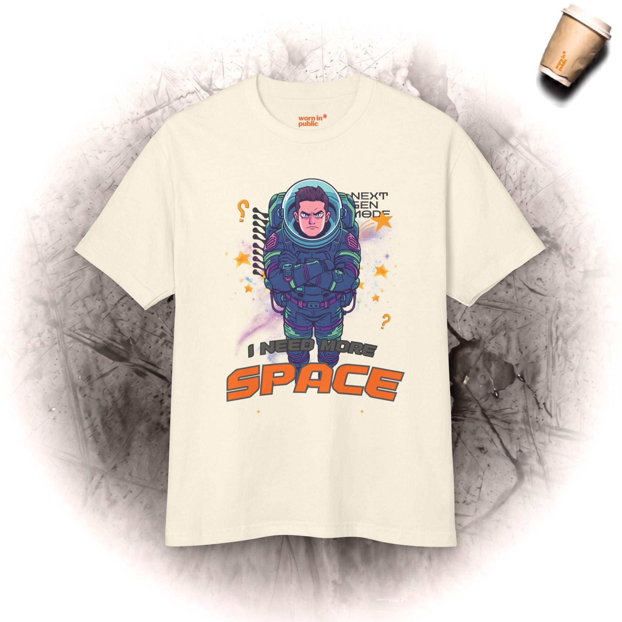 Space Suit Unisex Graphic Tee | I Need Space Astronaut Mood T-Shirt