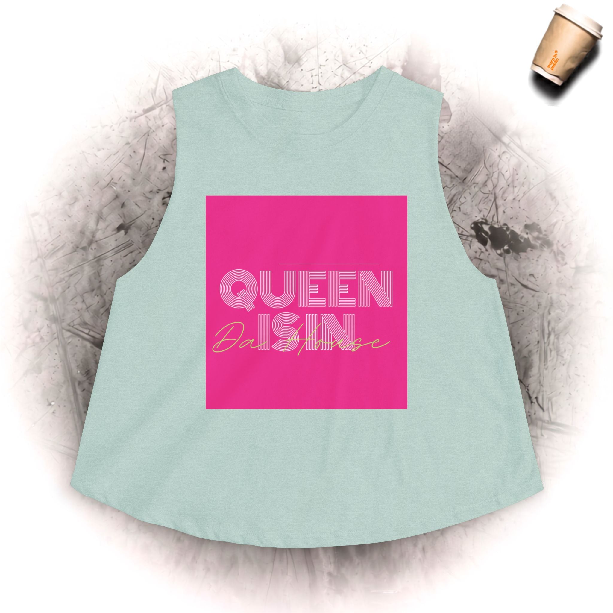 Queen Is In Da House Crop Top | Lustiges, auffälliges Grafik-Oberteil
