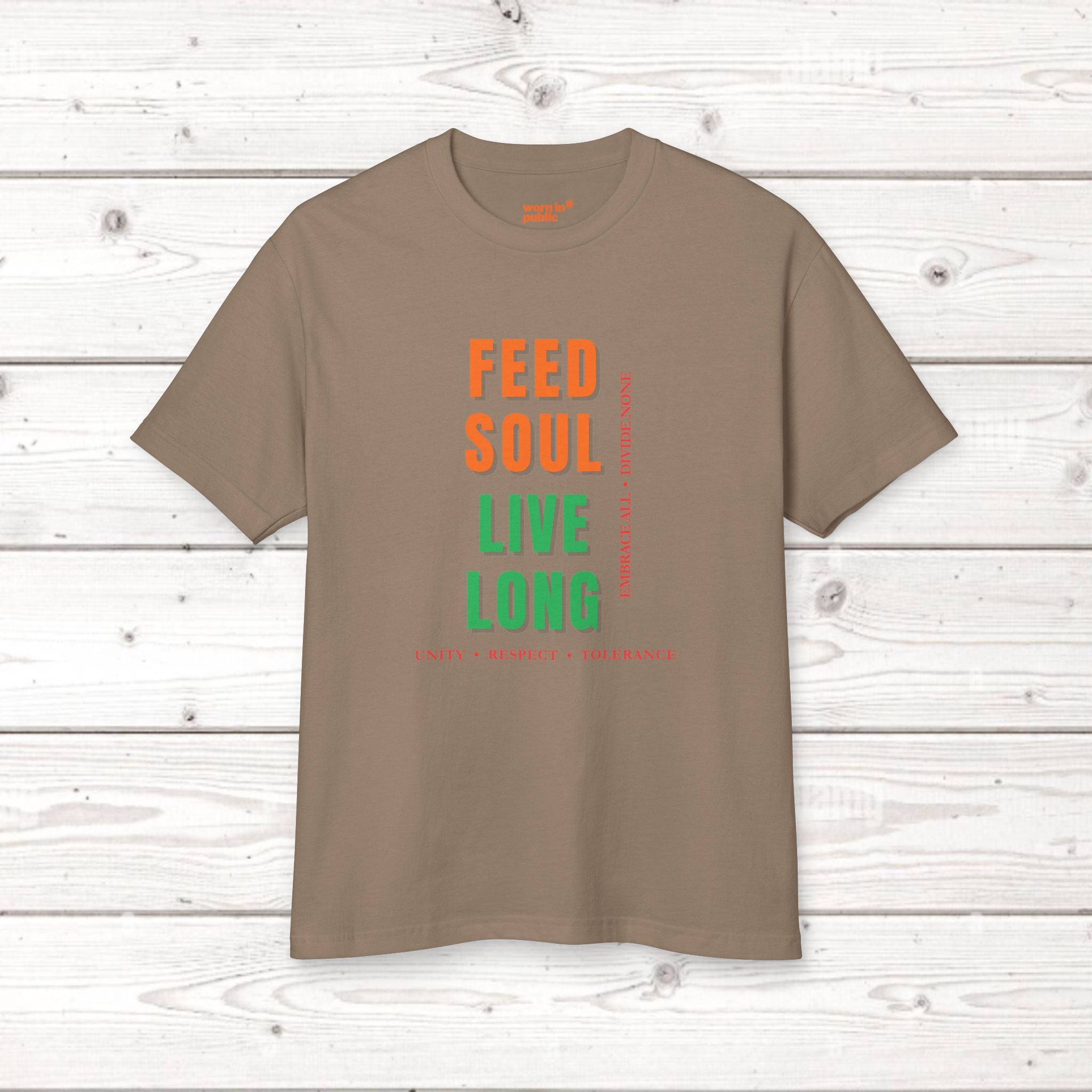 Feed Soul Live Long | Retro Unity Unisex Graphic Tee