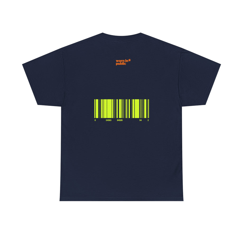 Luxuries of Life Neon Abstract Wave T-Shirt | Barcode Graphic Tee