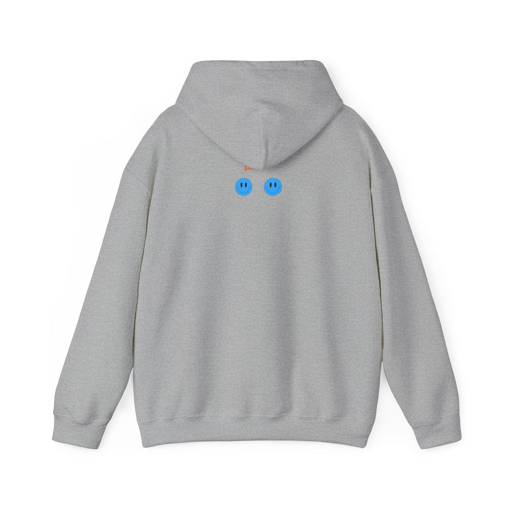 I Need an Easy Friend Ladies Hoodie | Minimalist Cute Blue Button Graphic Sweatshirt