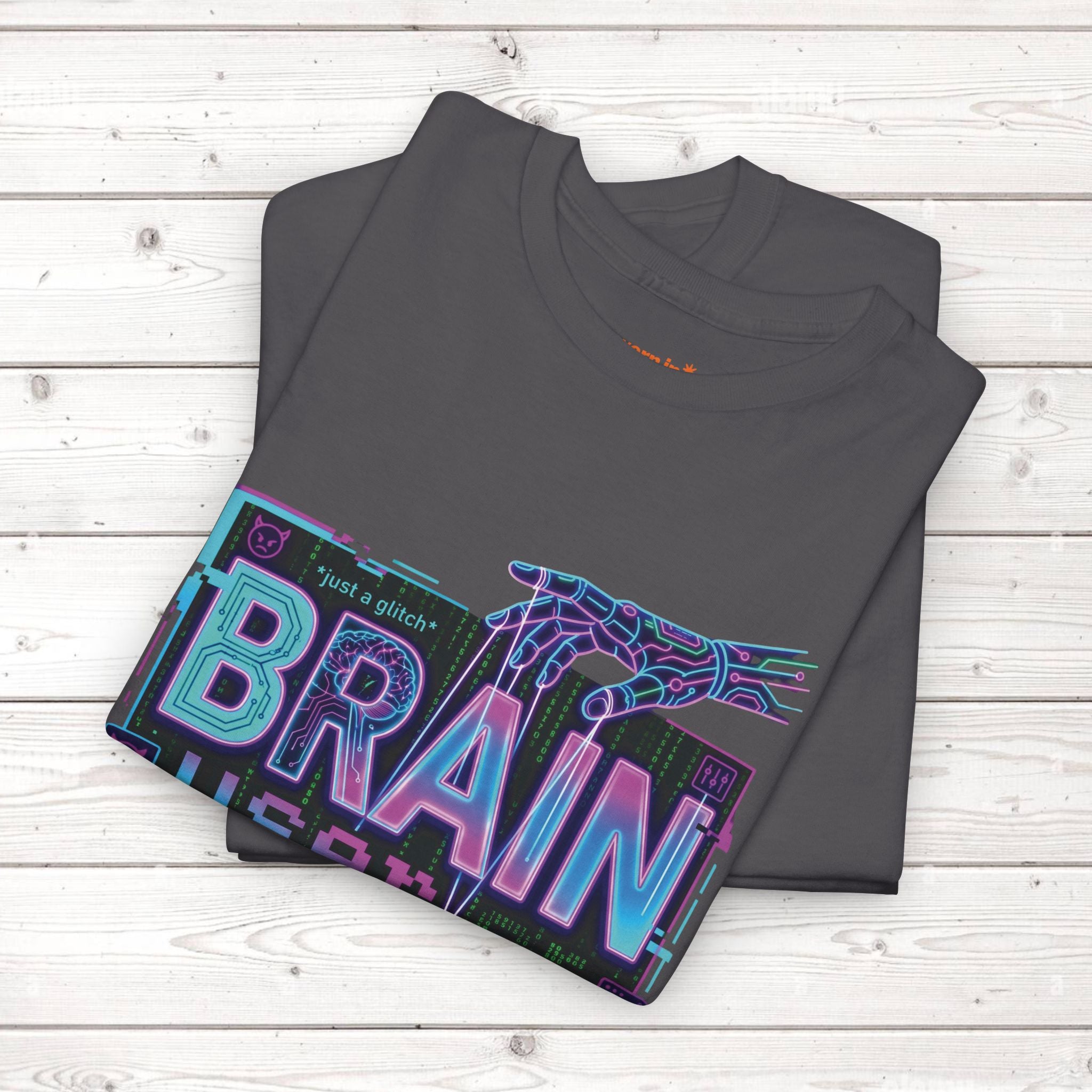 Brain User or Abuser GEN Z Unisex Tee — Retro Cyberpunk "Use Your Brain" Graphic T-Shirt