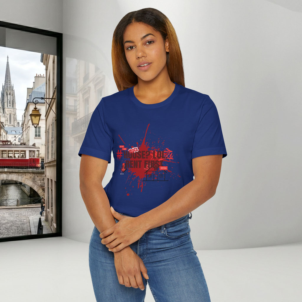 No House Only Rent Sarcastic GenZ T-Shirt | Funny Millennial Humor Tee