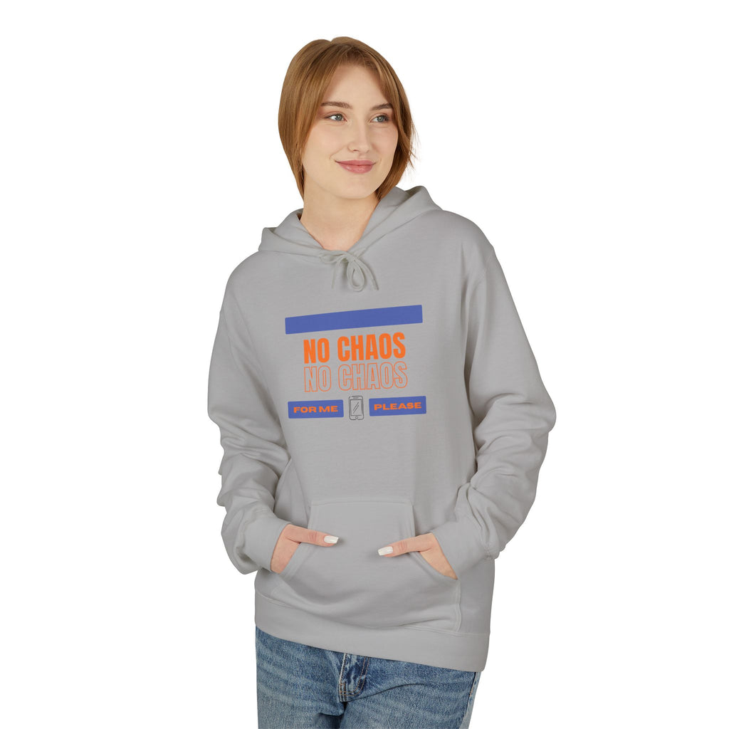 No Chaos Hoodie | Minimalist Motivational Pullover Sweatshirt