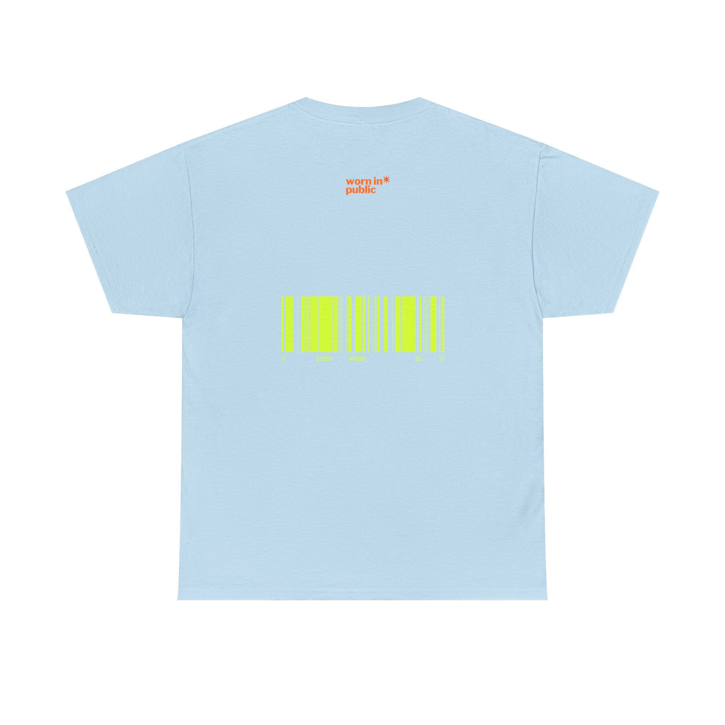 Luxuries of Life Neon Abstract Wave T-Shirt | Barcode Graphic Tee