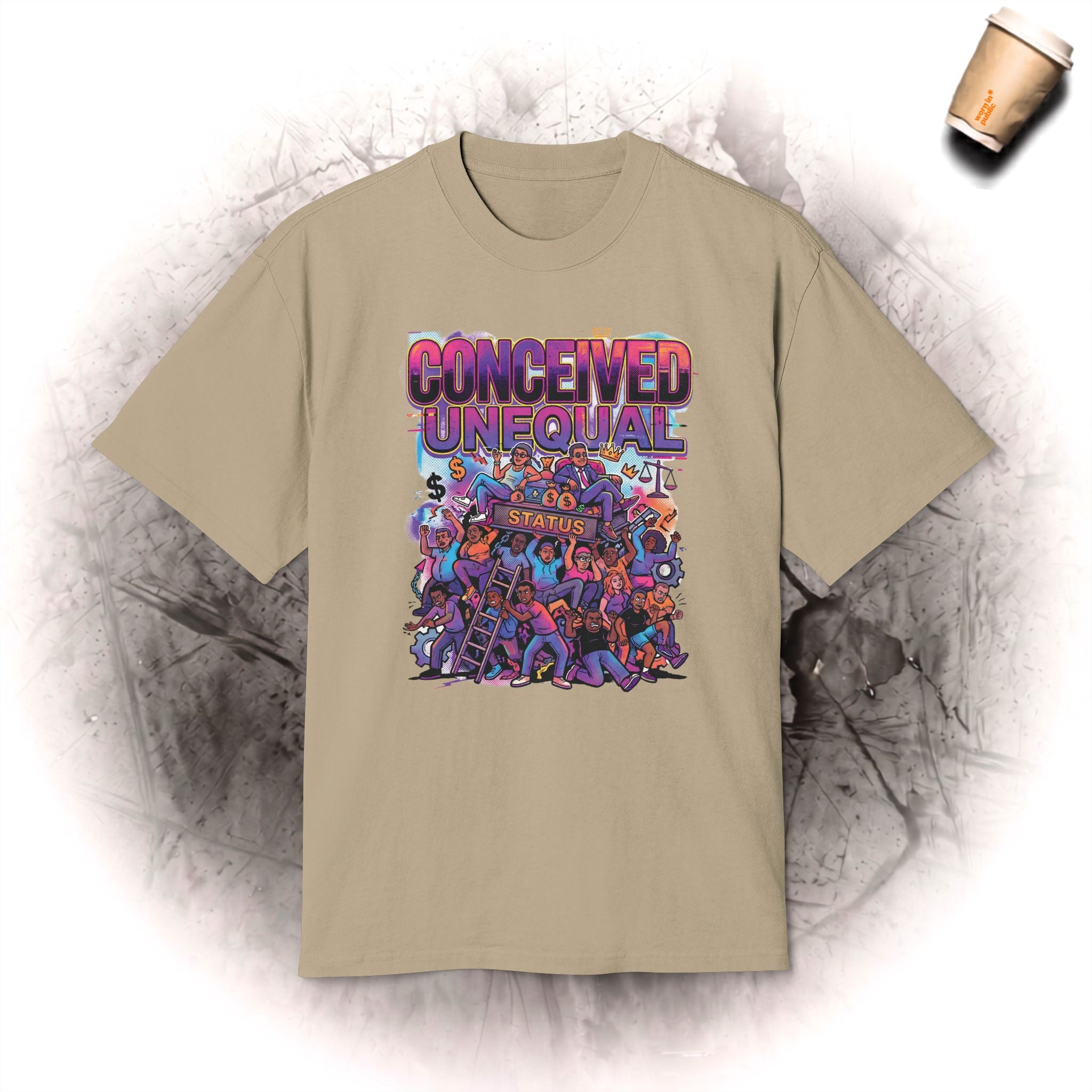 Conceived Unequal | Oversized Unisex Graphic Tee for People Who Were Never Going to Fit the Mold