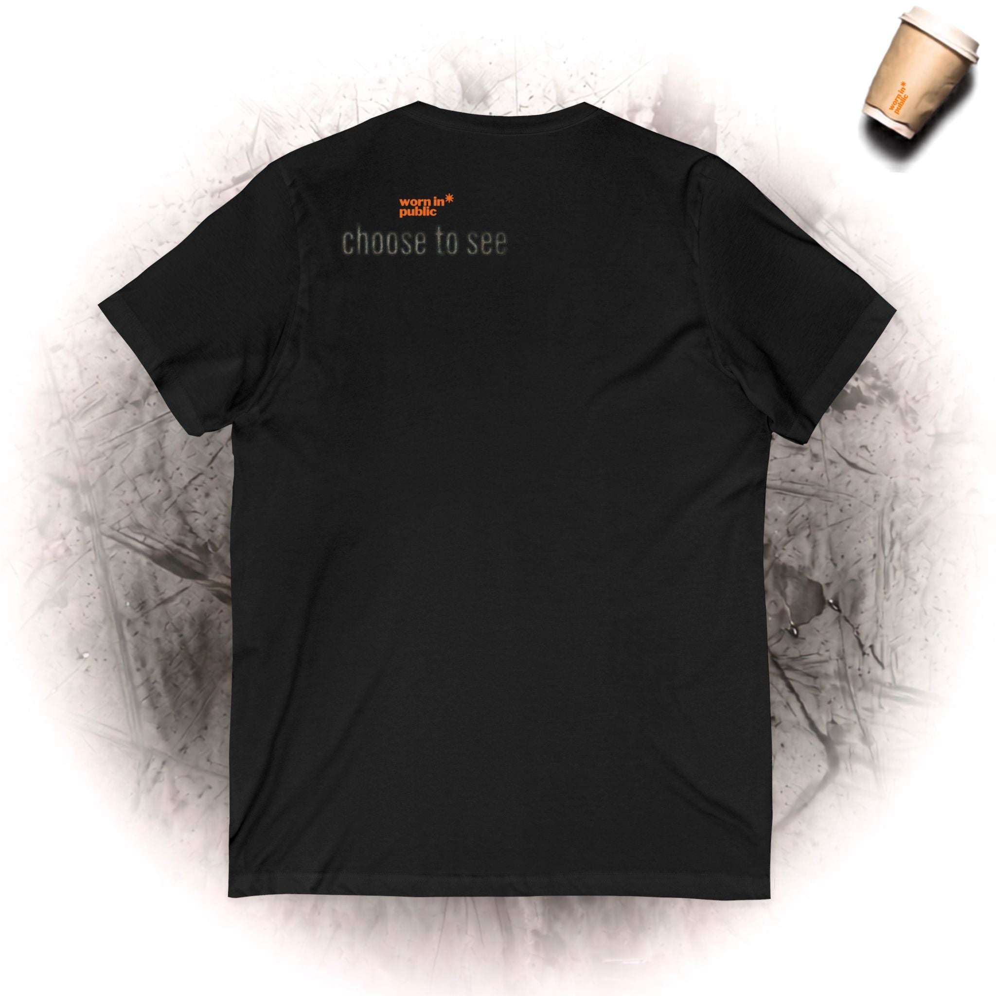 Brain User or Abuser Mens V-Neck Tee — Choose to See Graphic Awareness Shirt