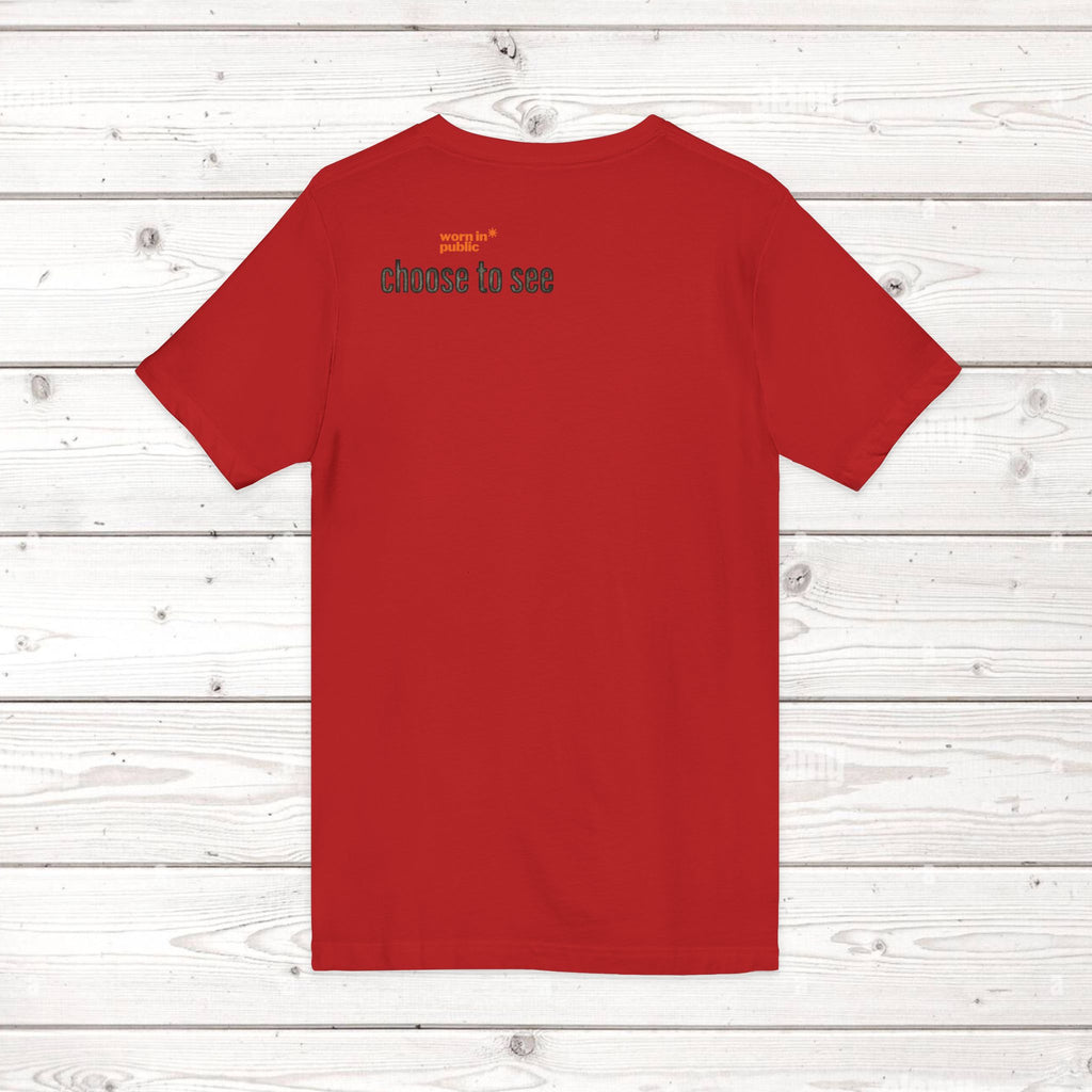 Brain User or Abuser Mens V-Neck Tee — Choose to See Graphic Awareness Shirt