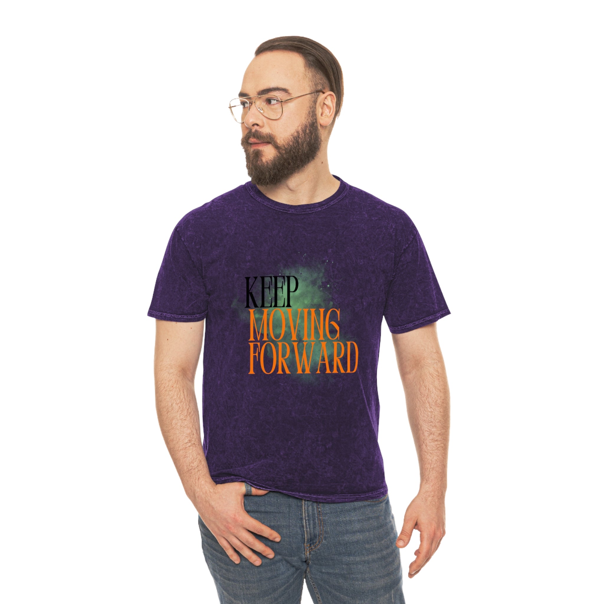 Keep Movin' Forward premium Mineral Wash T-Shirt | Vintage Washed Graphic Tee