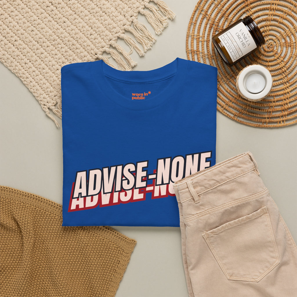 Advise None | Retro Slanted Unisex Graphic Tee