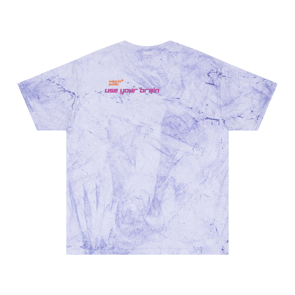 Brain User or Abuser GEN Z Premium Washed Graphic Tee — Retro Vaporwave 'Use Your Brain' Tie-Dye Shirt