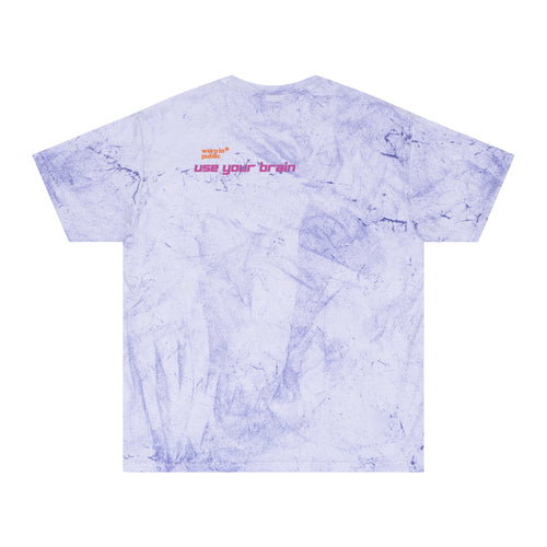 Brain User or Abuser GEN Z Premium Washed Graphic Tee — Retro Vaporwave 'Use Your Brain' Tie-Dye Shirt