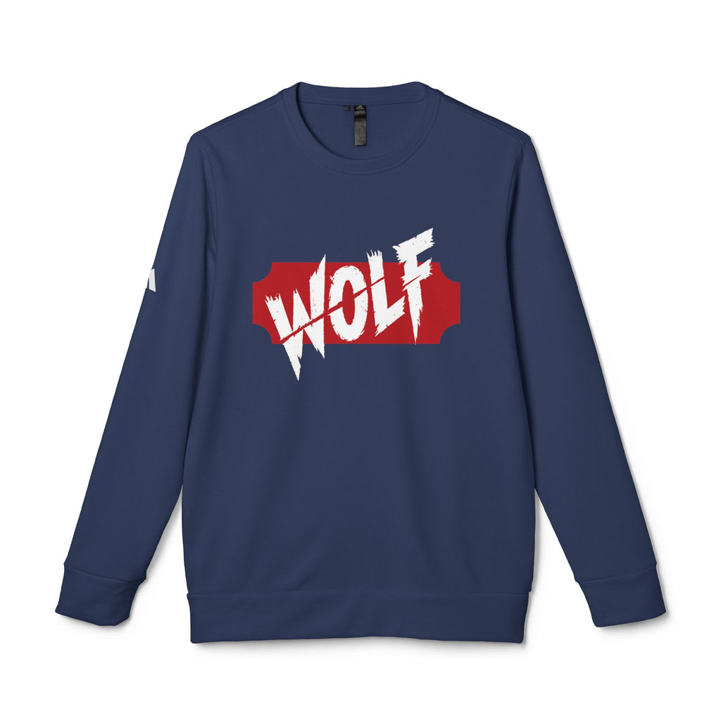 For a Wolf Crewneck Sweatshirt | Red Graphic Fleece Pullover