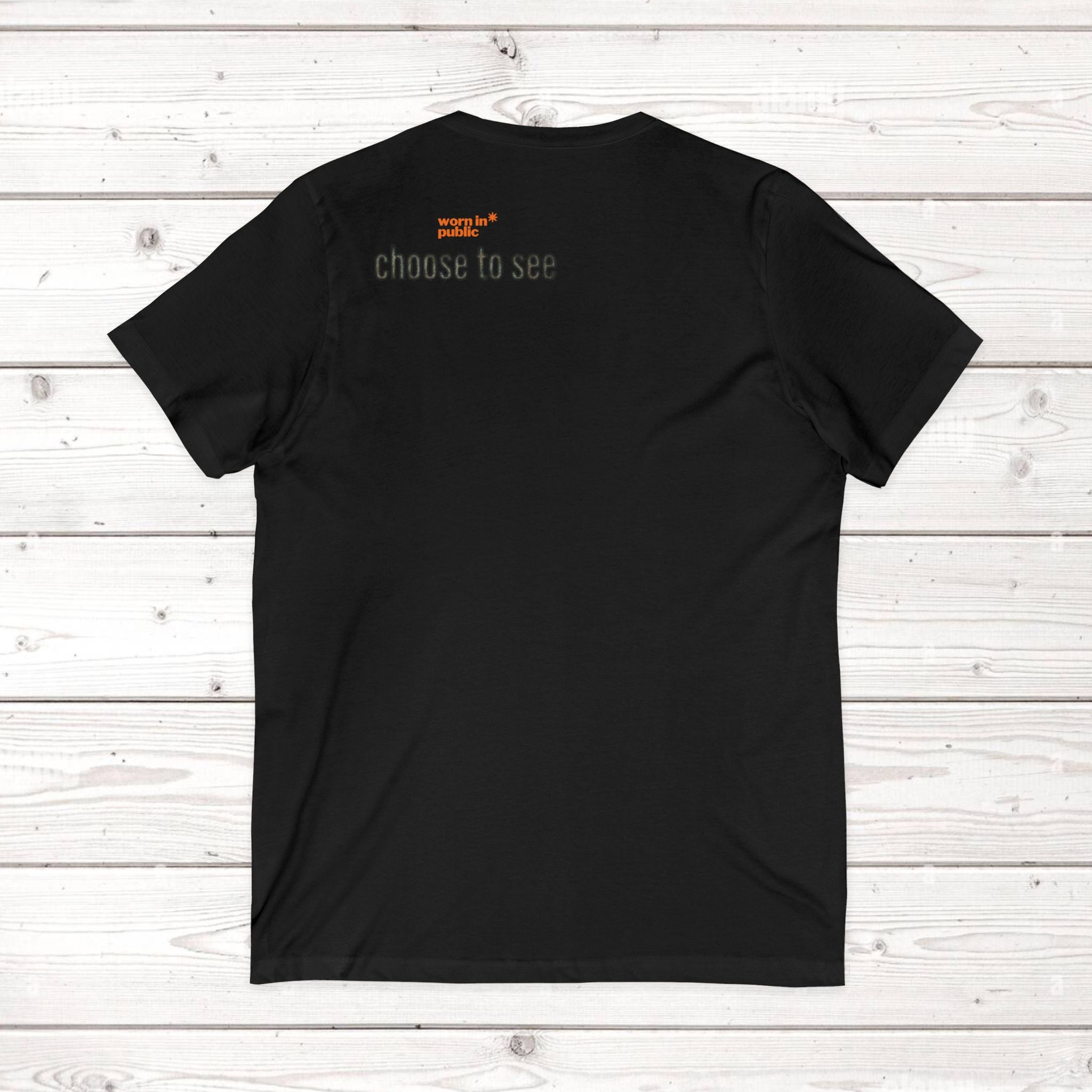 Brain User or Abuser Mens V-Neck Tee — Choose to See Graphic Awareness Shirt