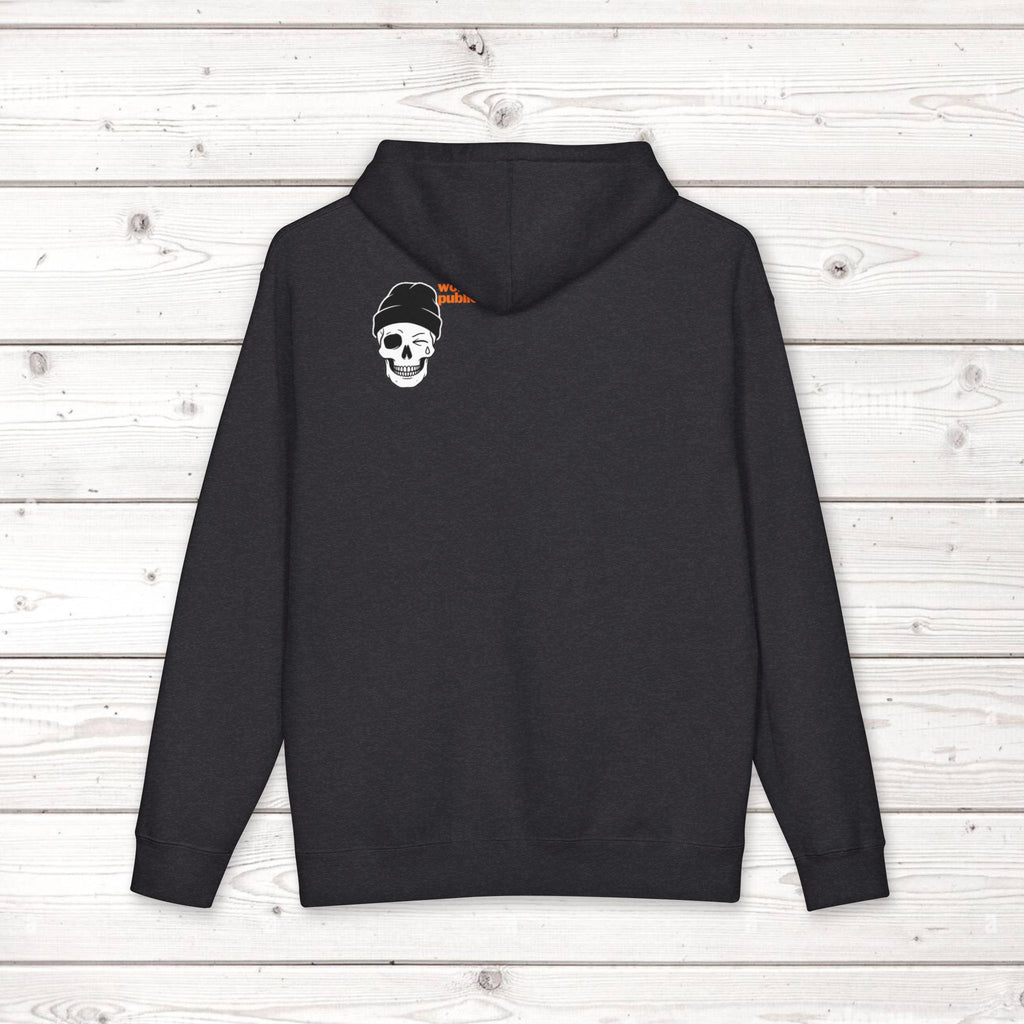 Too Tired To Care Skull Hoodie | Funny Sarcastic Graphic Sweatshirt for the Exhausted