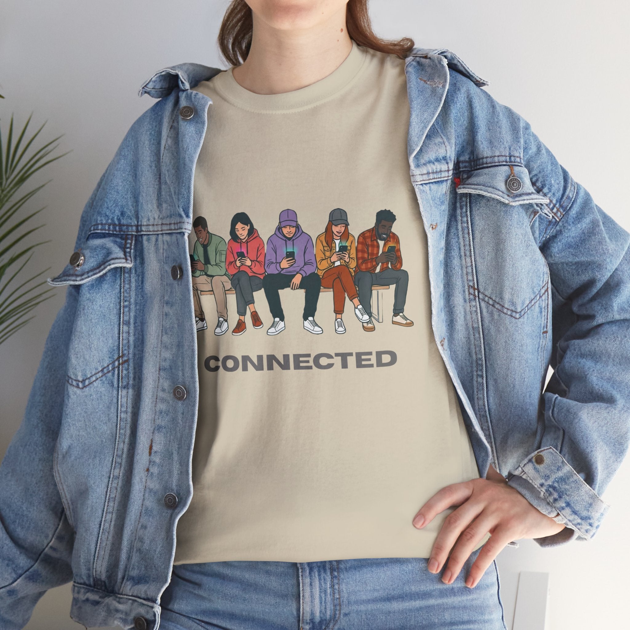 Connected Friends Graphic Tee – Casual Unisex Crewneck Shirt