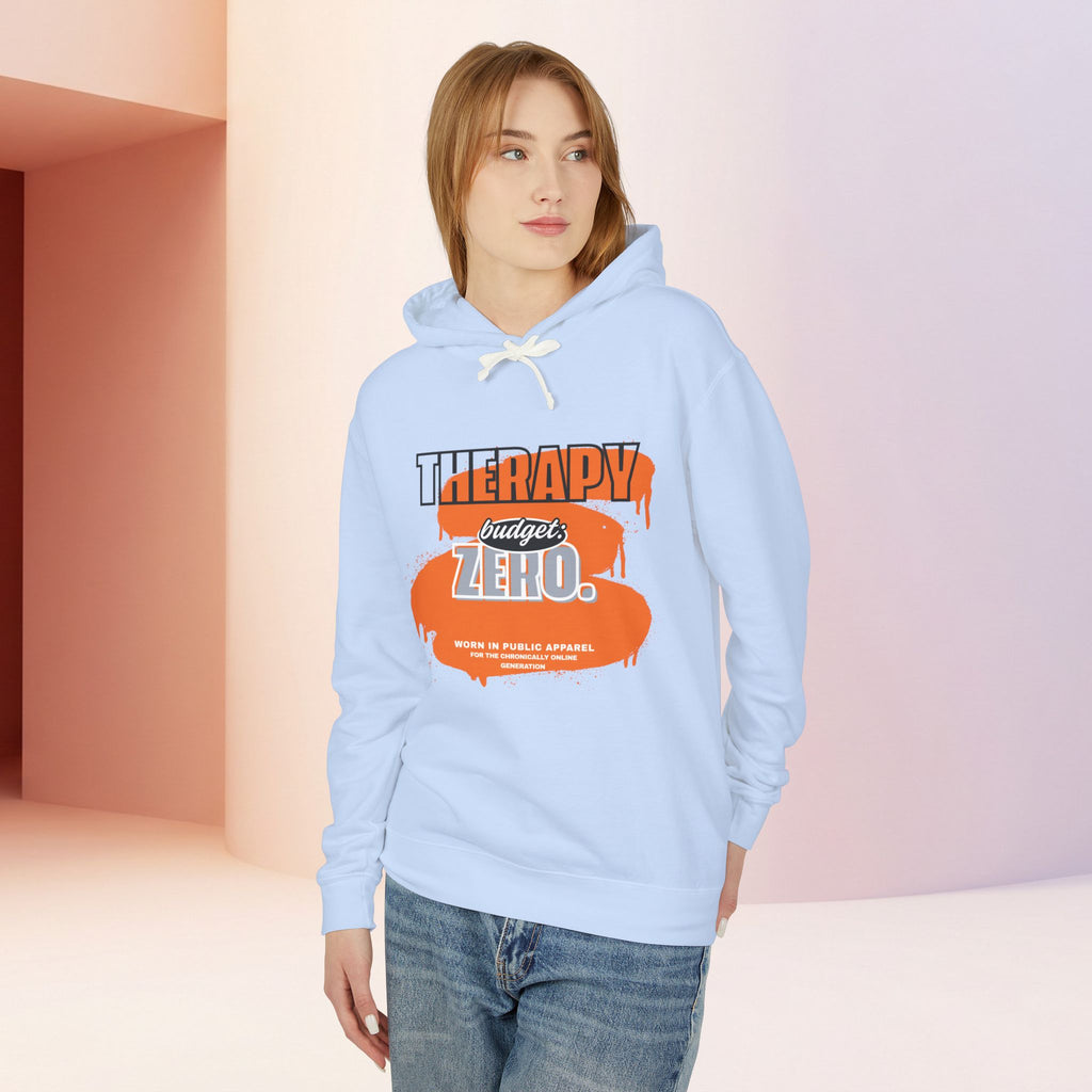 Therapy Budget Zero Hoodie | Funny Mental Health Humor Pullover