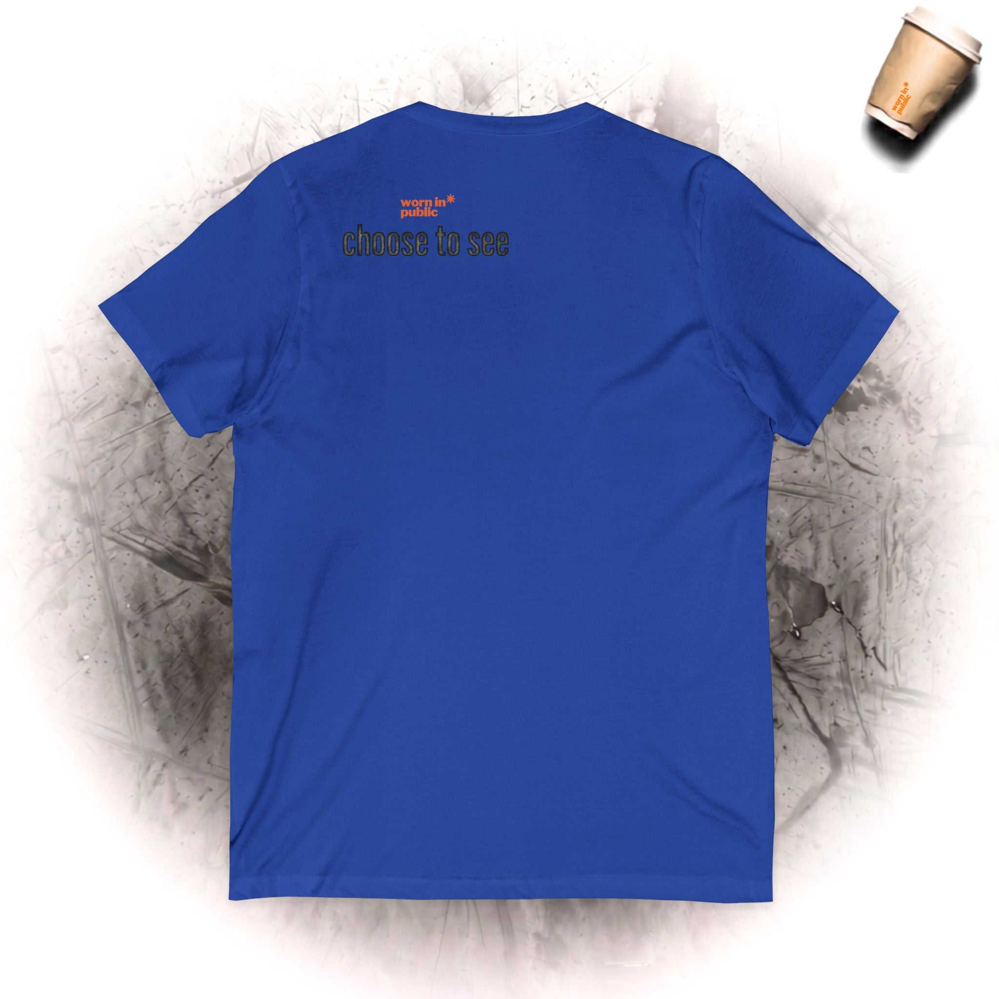 Brain User or Abuser Mens V-Neck Tee — Choose to See Graphic Awareness Shirt