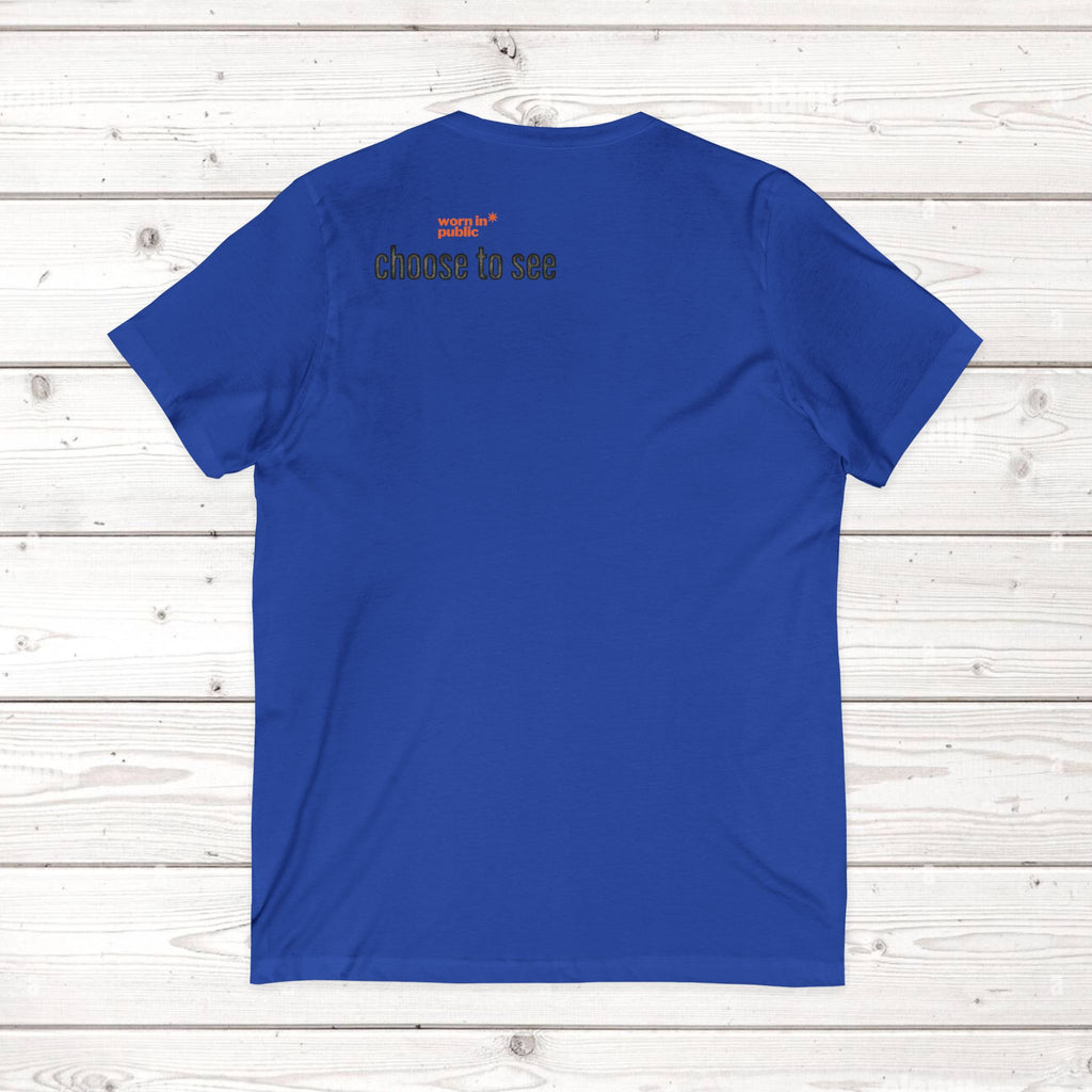 Brain User or Abuser Mens V-Neck Tee — Choose to See Graphic Awareness Shirt