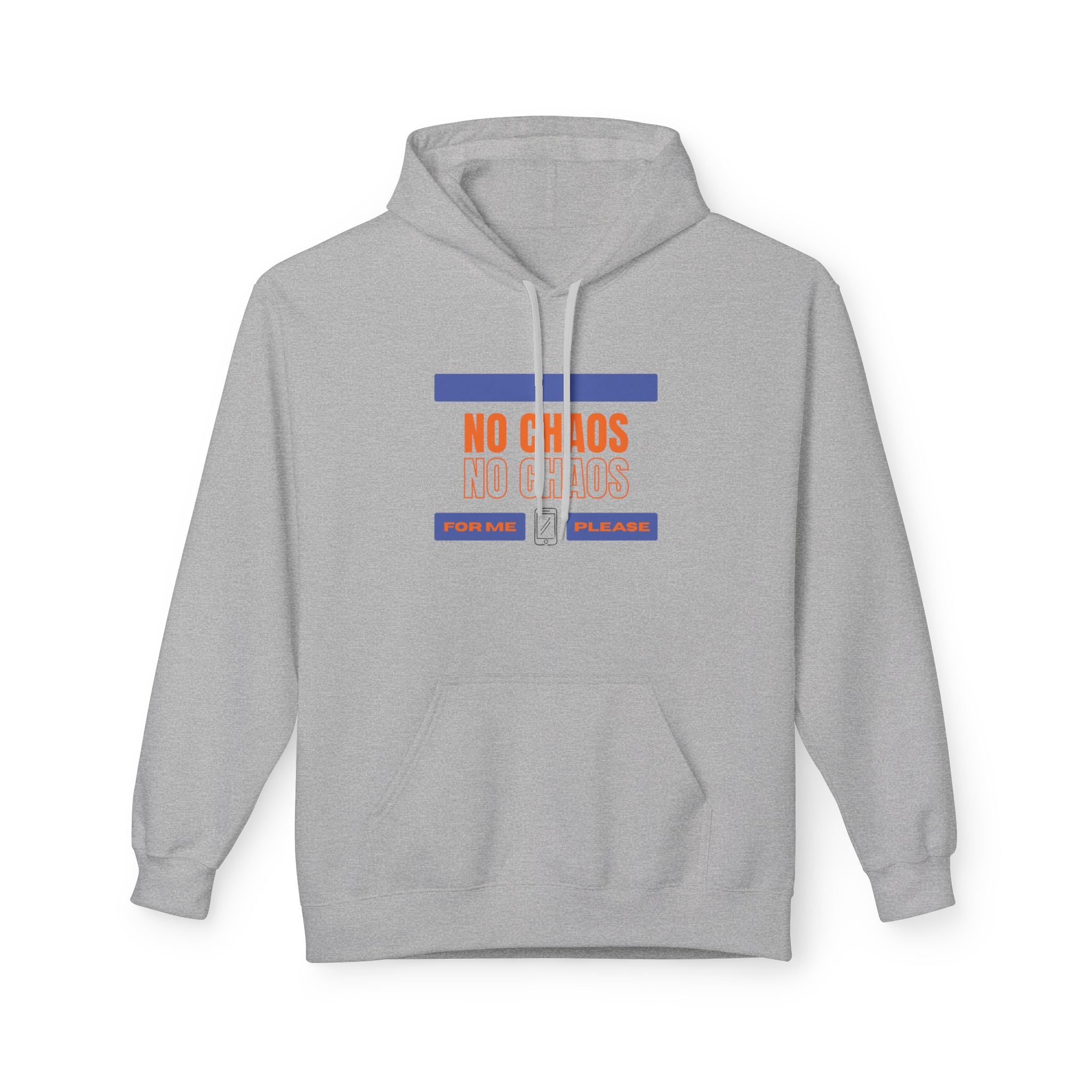 No Chaos Hoodie | Minimalist Motivational Pullover Sweatshirt