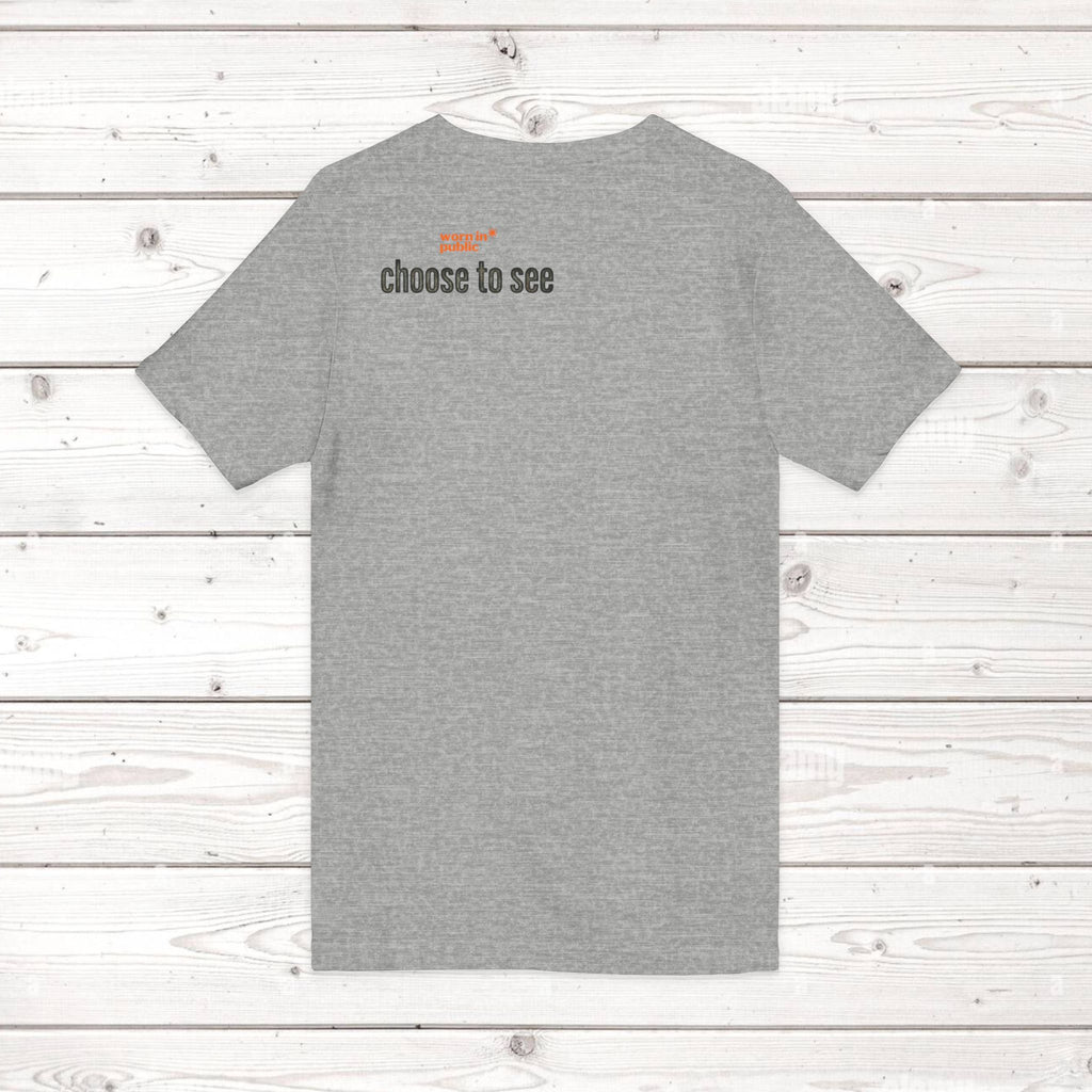 Brain User or Abuser Mens V-Neck Tee — Choose to See Graphic Awareness Shirt