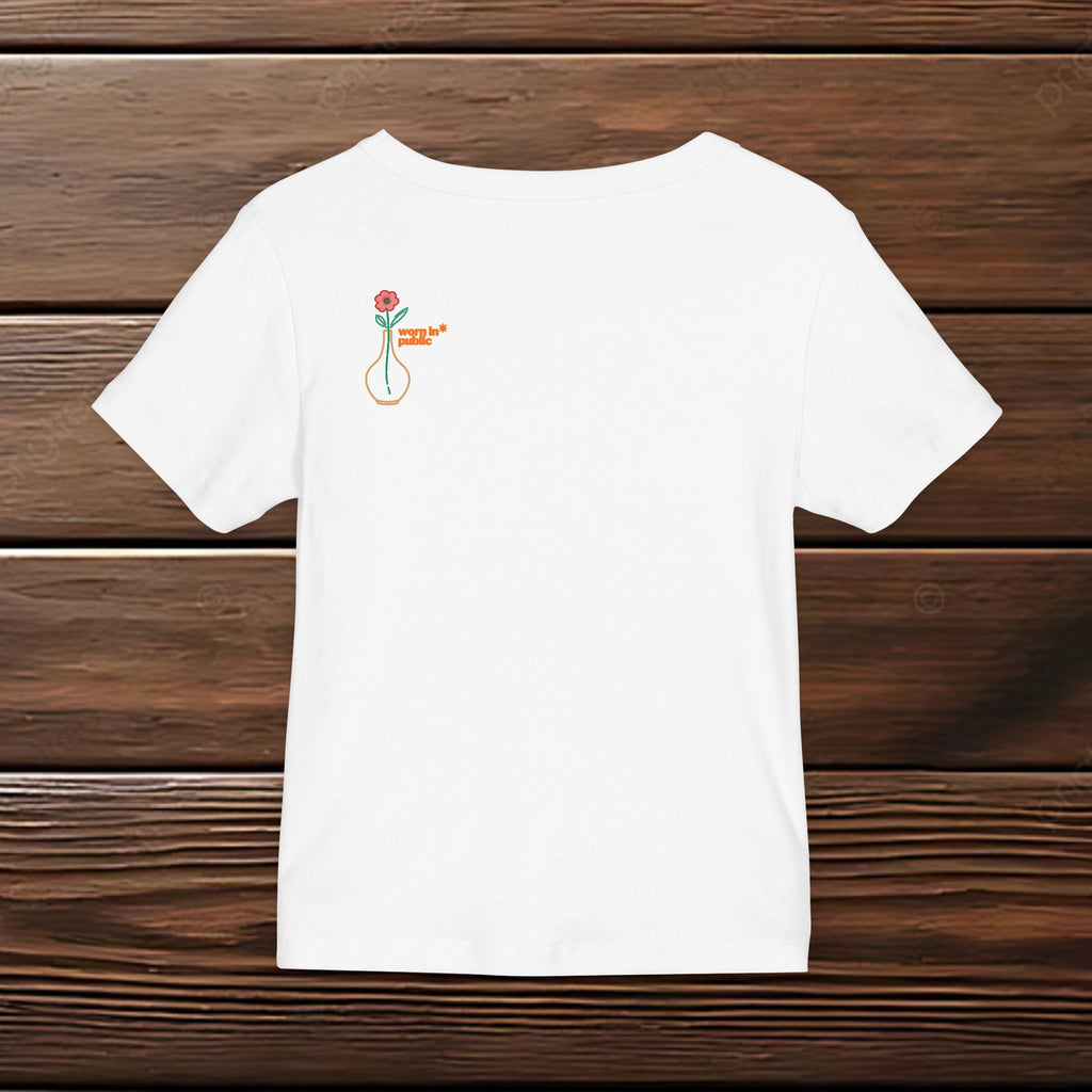 Bloom Anyway ORGANIC Women's Rib Baby Tee | Floral Botanical Graphic Top