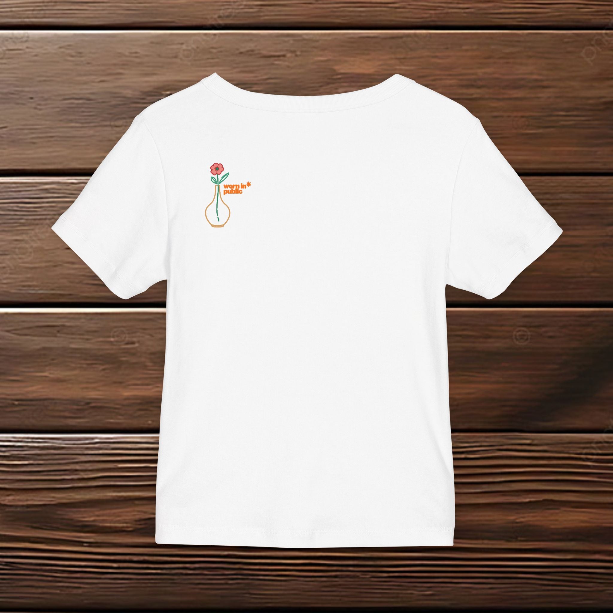 Bloom Anyway ORGANIC Women's Rib Baby Tee | Floral Botanical Graphic Top