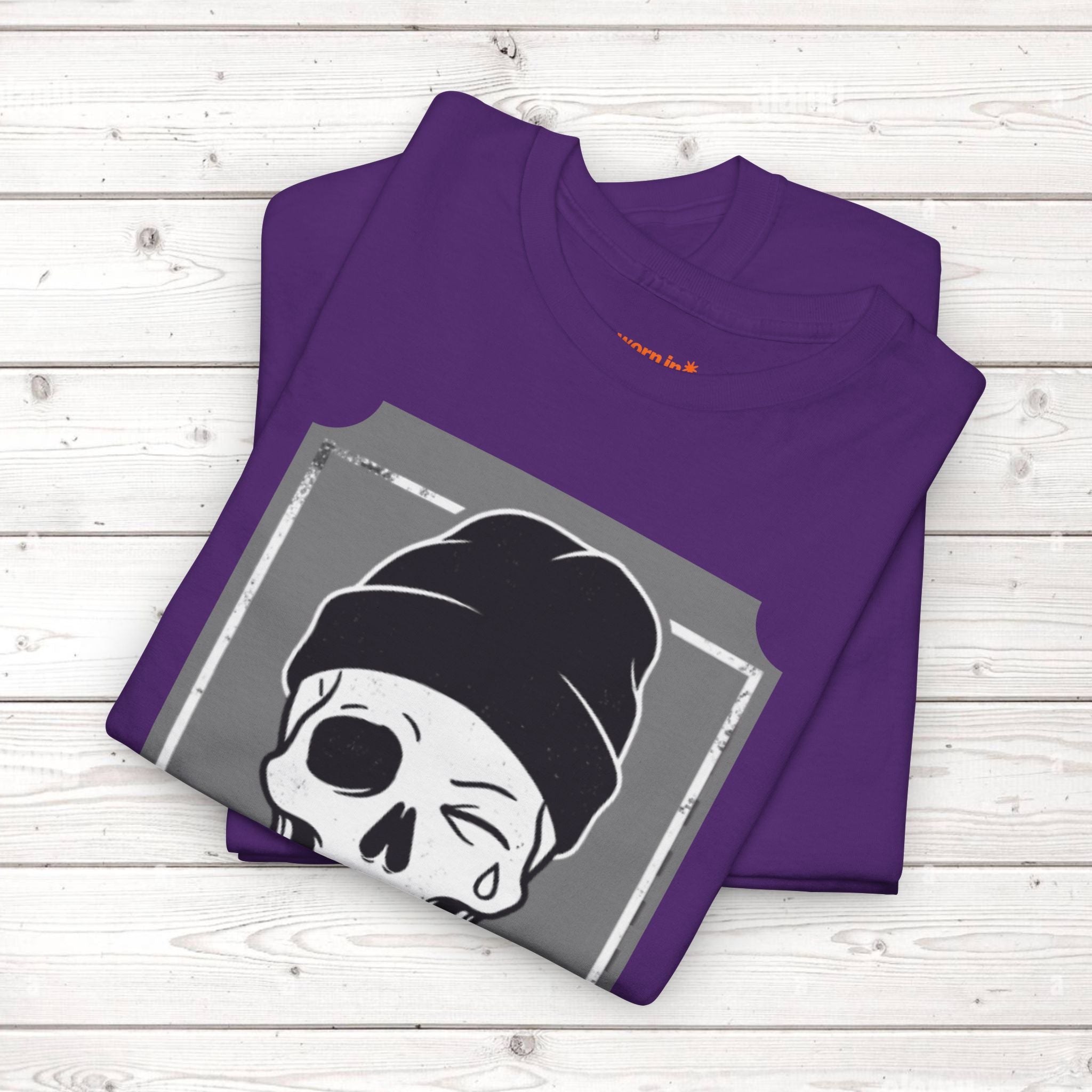 Too Tired To Care Skull T-Shirt | Funny Sarcastic Graphic Tee for the Exhausted