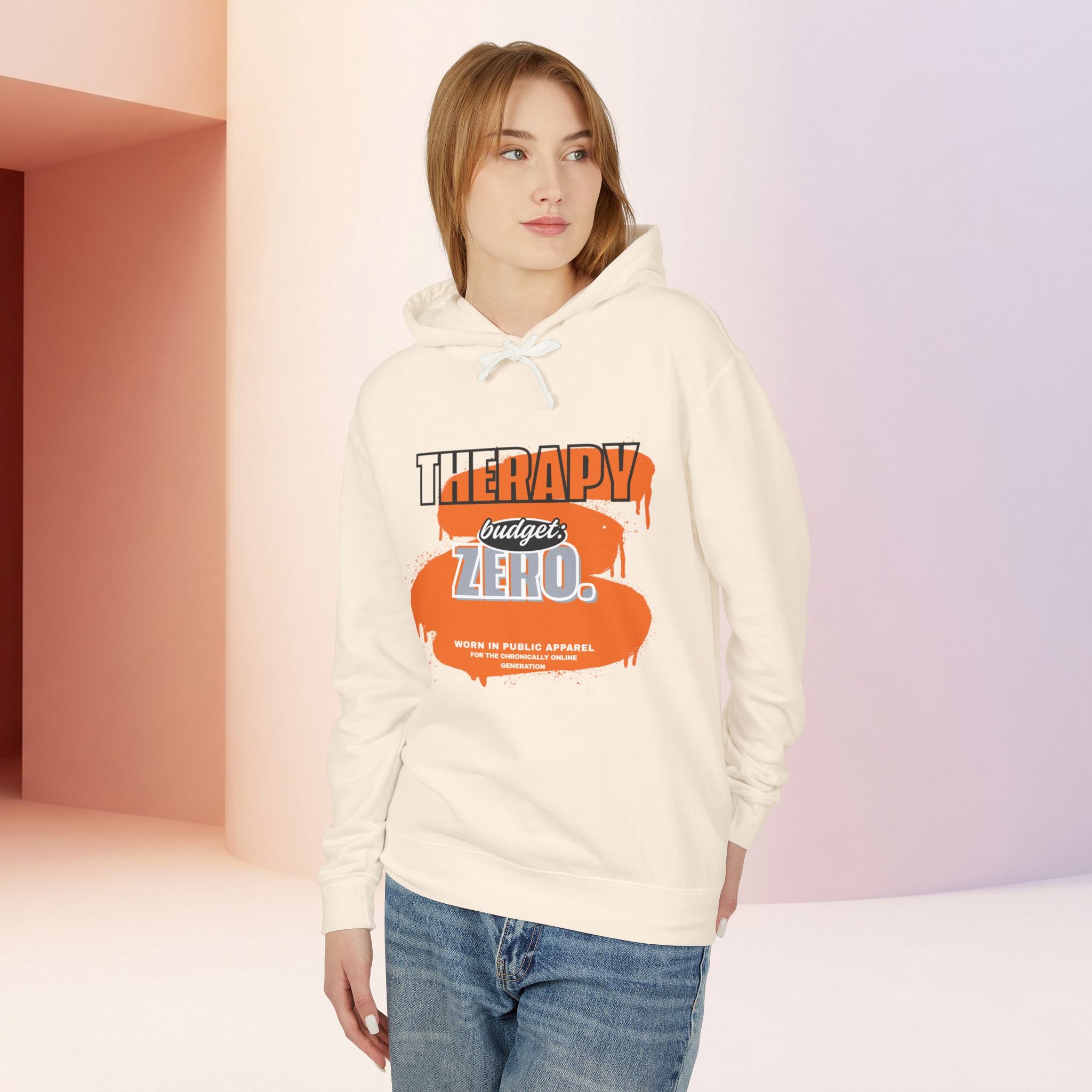 Therapy Budget Zero Hoodie | Funny Mental Health Humor Pullover