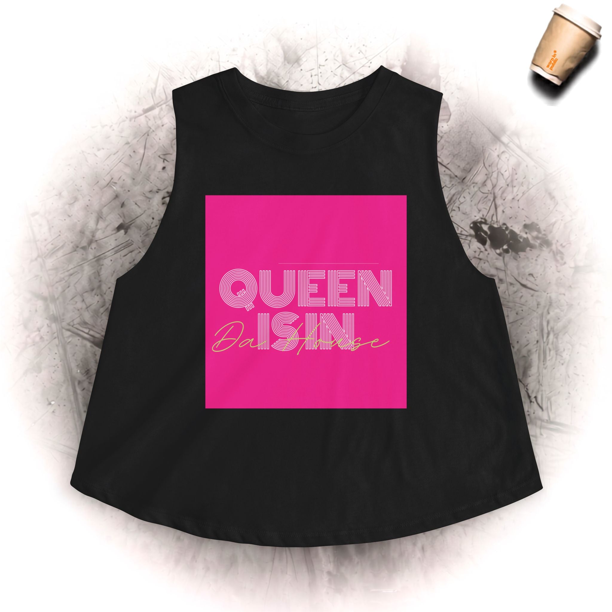 Queen Is In Da House Crop Top | Lustiges, auffälliges Grafik-Oberteil