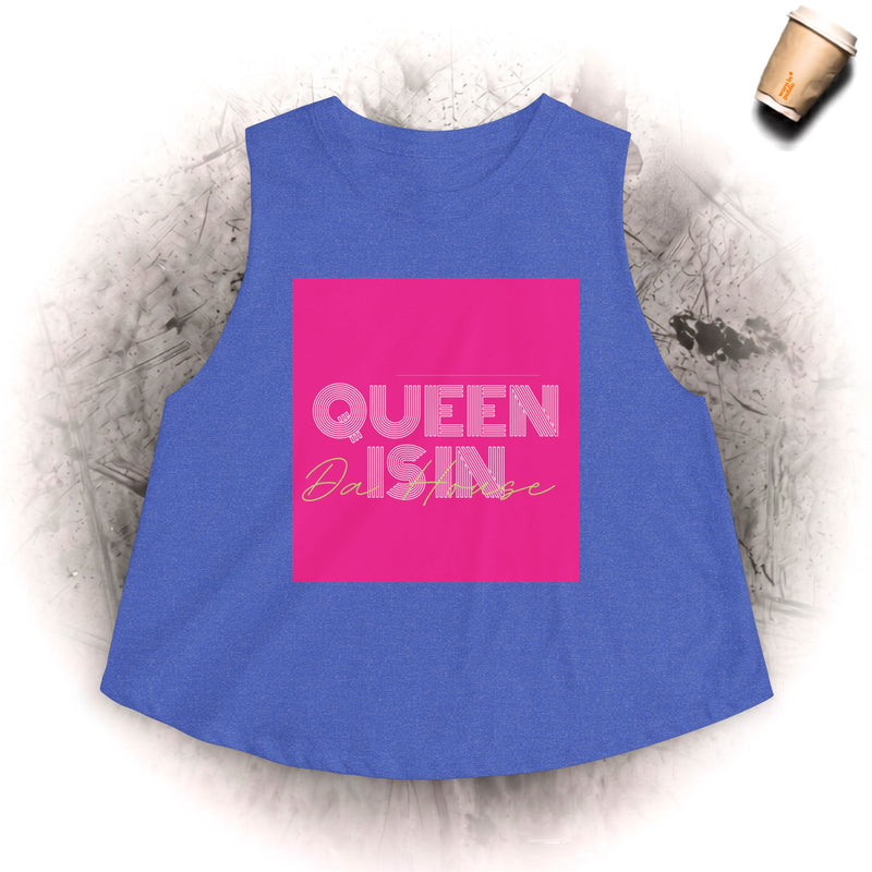 Queen Is In Da House Crop Top | Lustiges, auffälliges Grafik-Oberteil