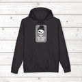 Too Tired To Care Skull Hoodie | Funny Sarcastic Graphic Sweatshirt for the Exhausted
