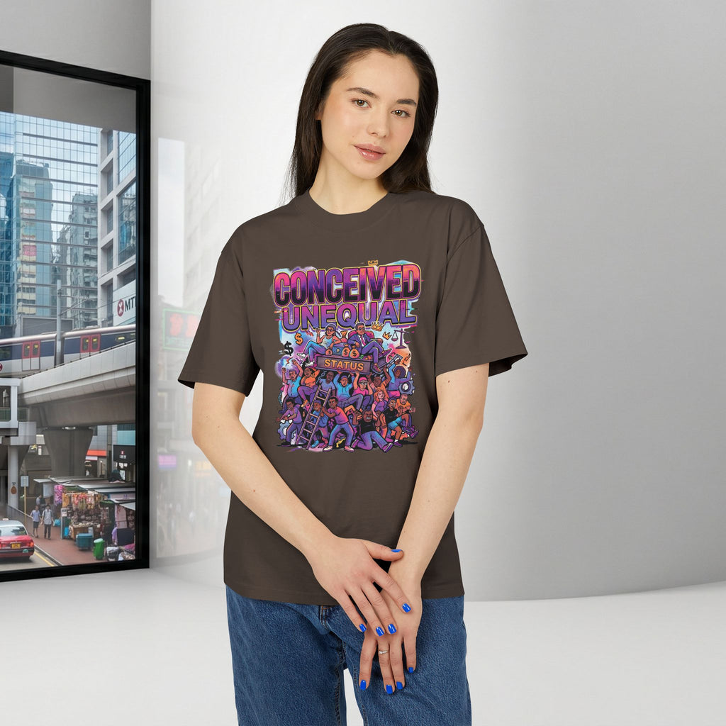 Conceived Unequal | Oversized Boxy Graphic Tee