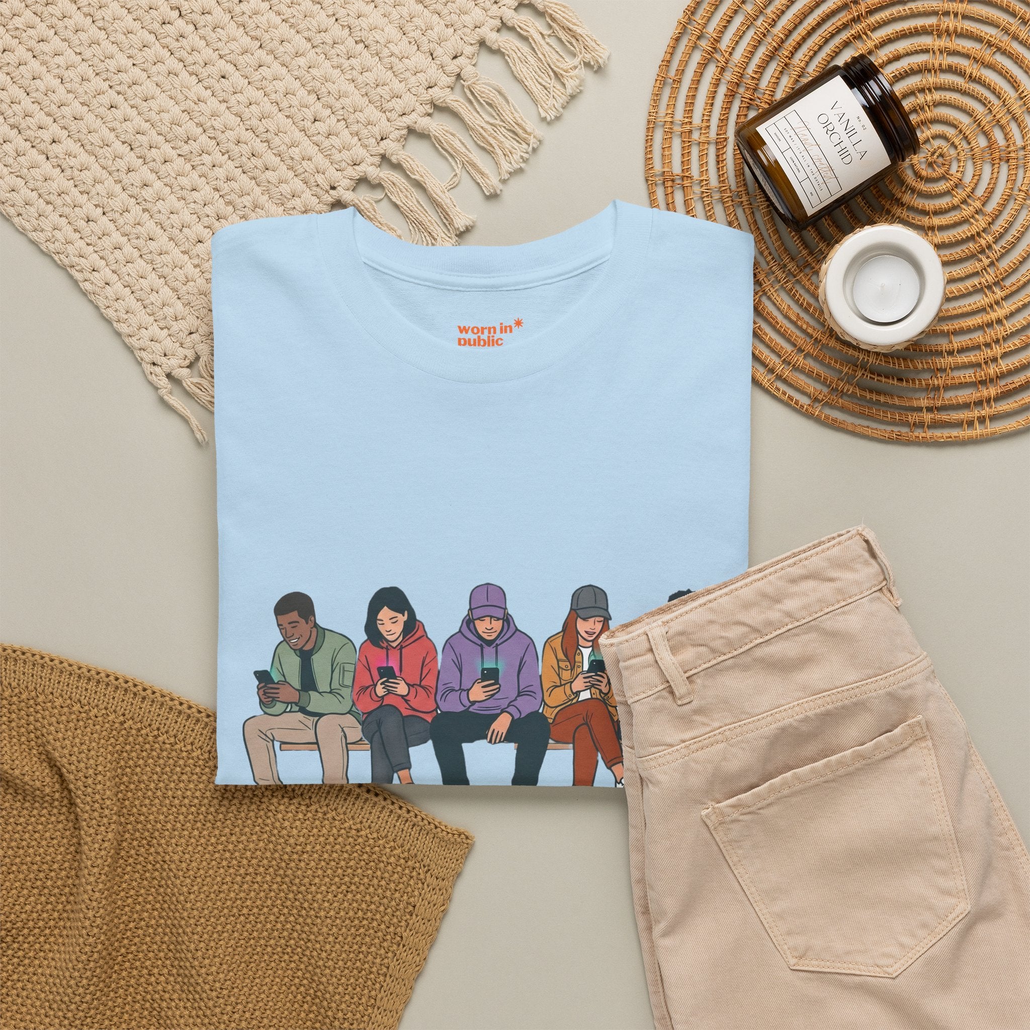 Connected Friends Graphic Tee – Casual Unisex Crewneck Shirt