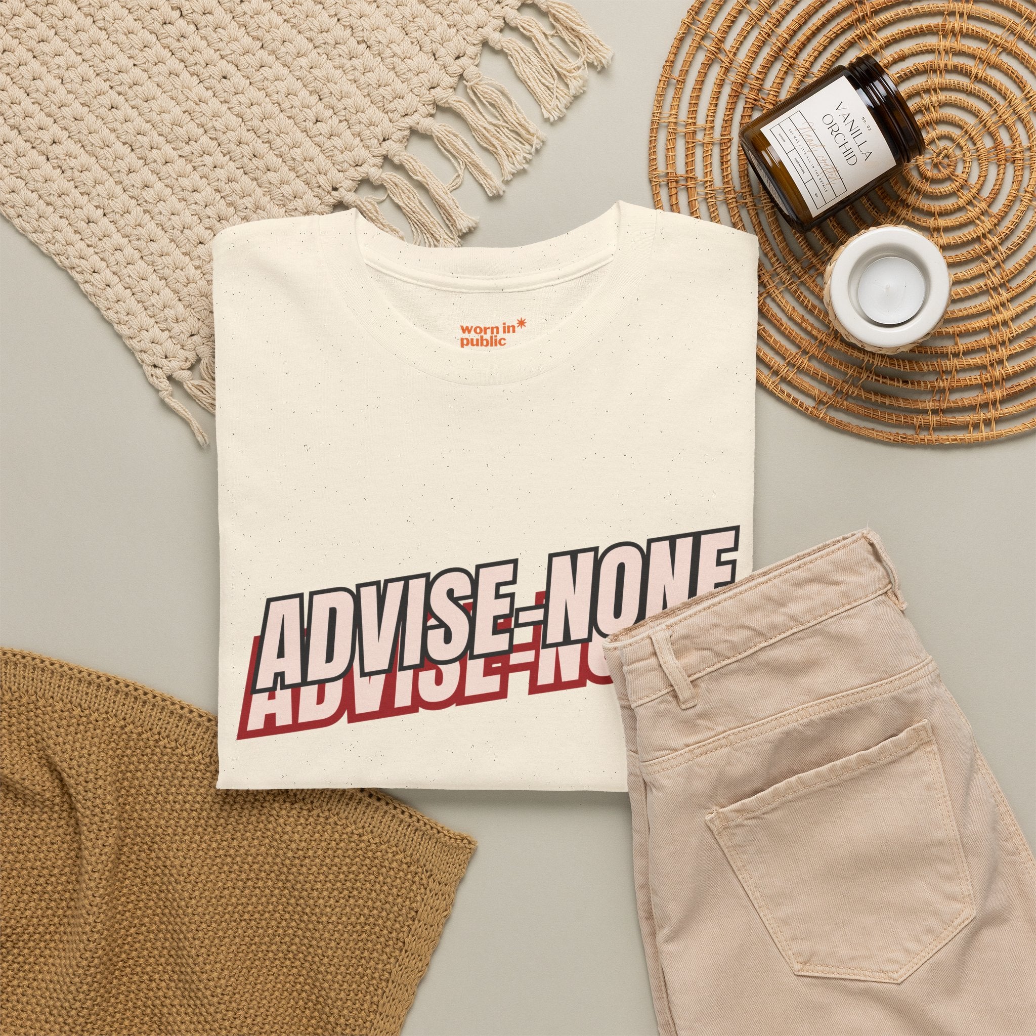 Advise None | Retro Slanted Unisex Graphic Tee