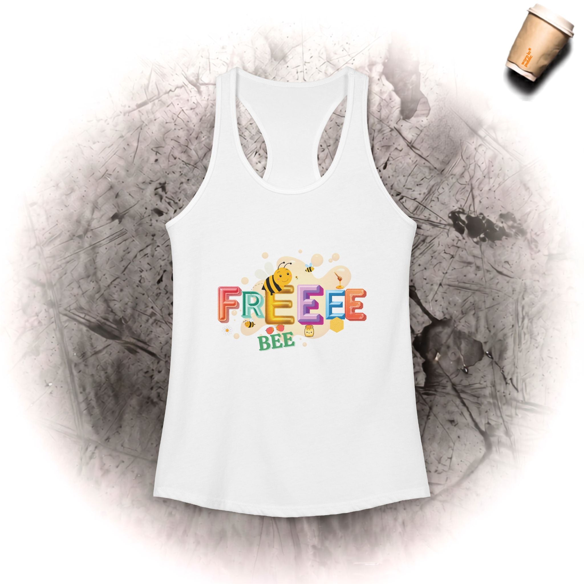 Free Bee Damen Racerback Tanktop | Leichtes Damen Ideal-Oberteil