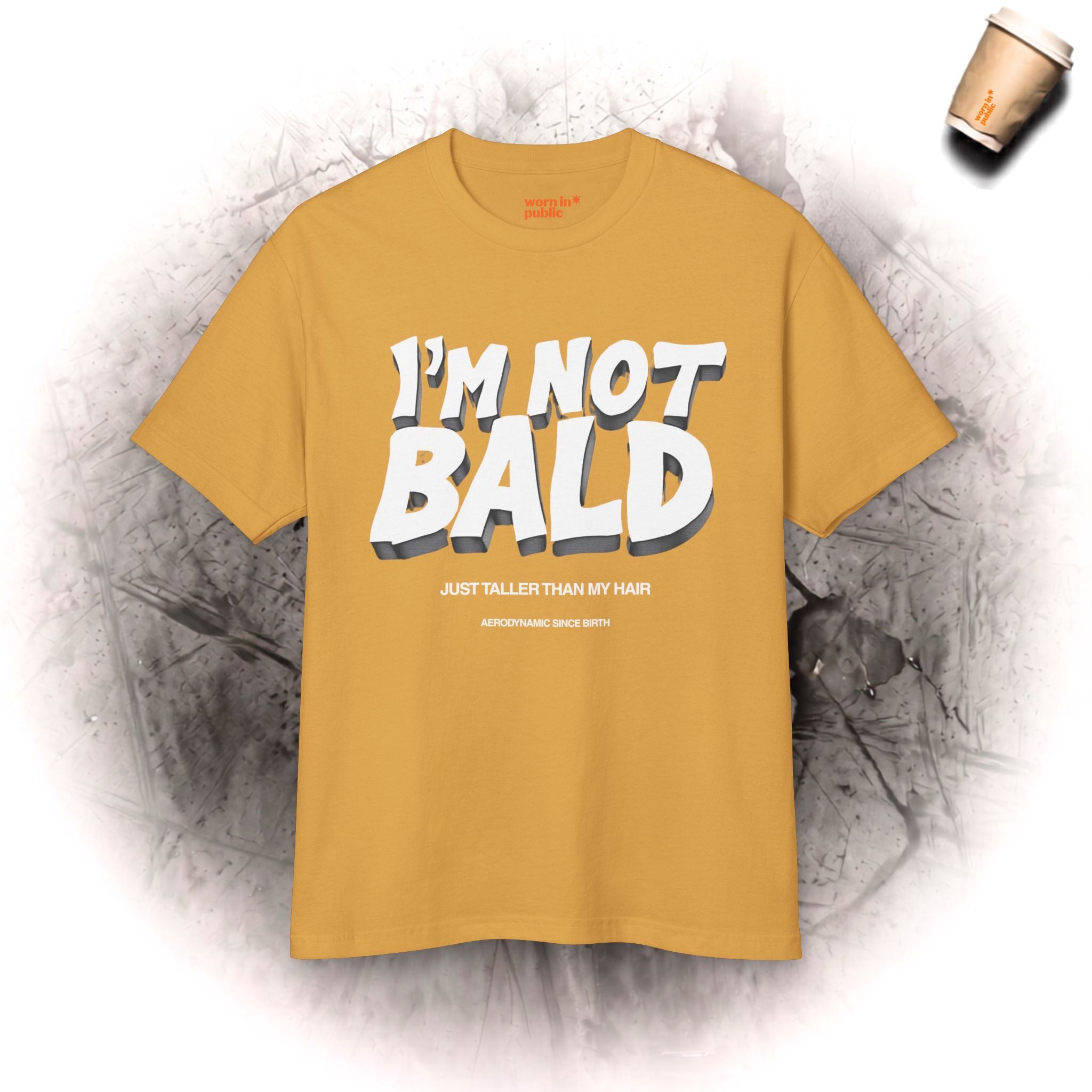 Ich bin nicht kahl, ich bin aerodynamisch T-Shirt | Lustiges T-Shirt mit Glatzkopf-Humor für Männer