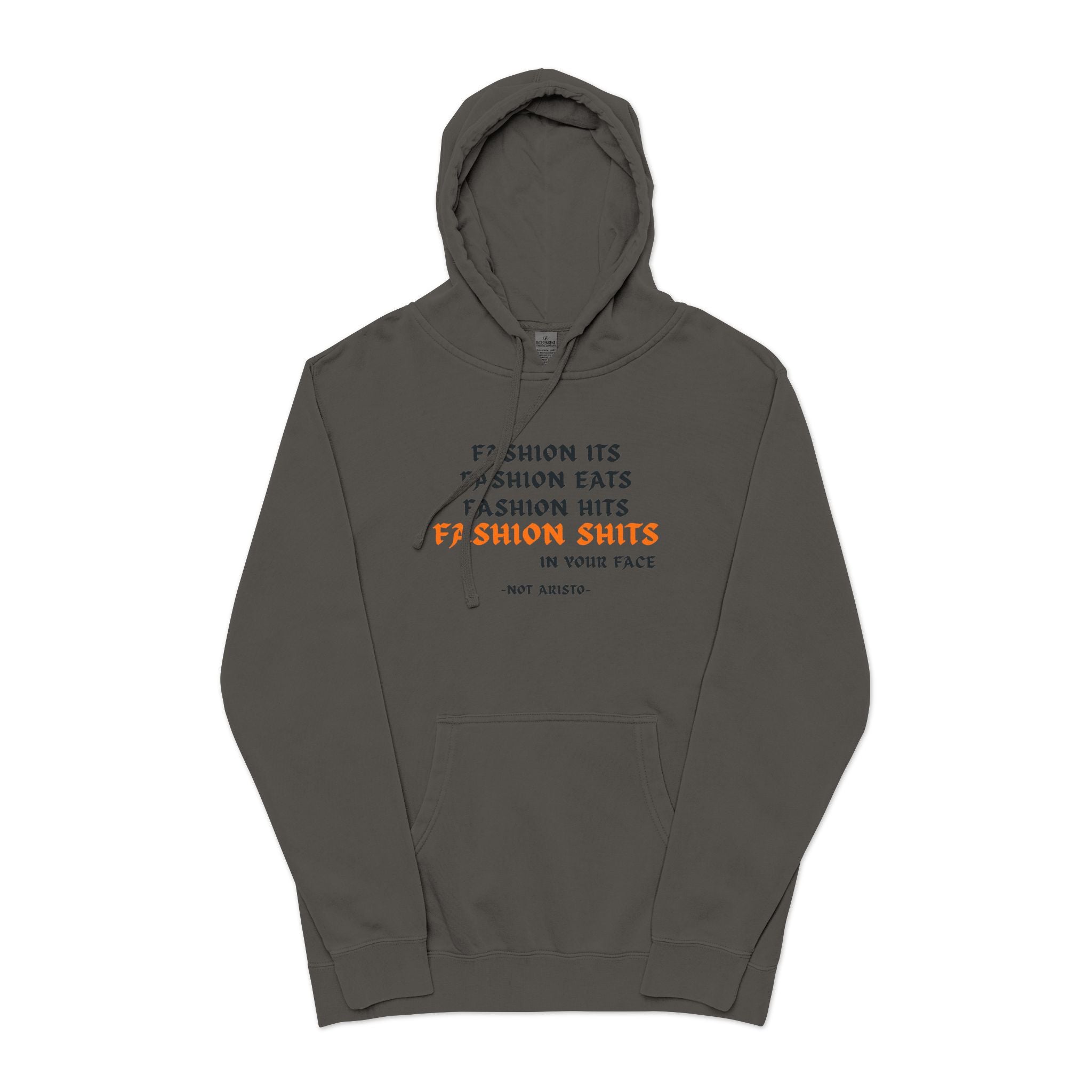 Fashion SHITS Hoodie | Minimal 'Crate' Graphic Pullover in Vintage Wash