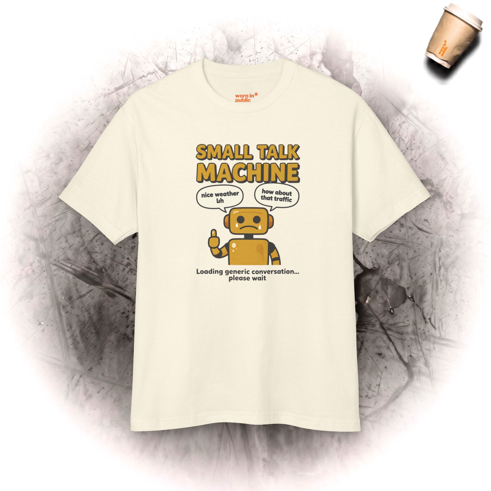 Small Talk Machine Unisex T-Shirt | Lustiges Introvertierten-Geschenk Grafik-T-Shirt