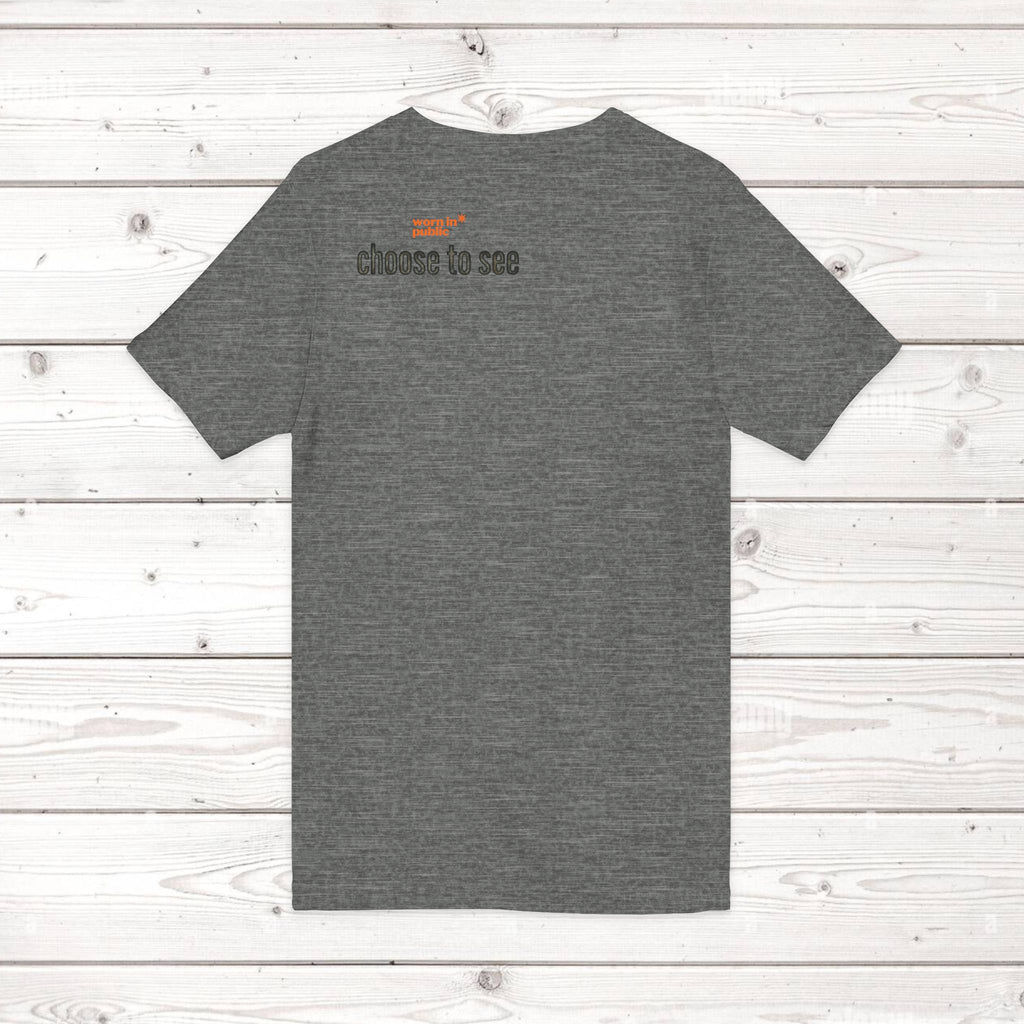 Brain User or Abuser Mens V-Neck Tee — Choose to See Graphic Awareness Shirt