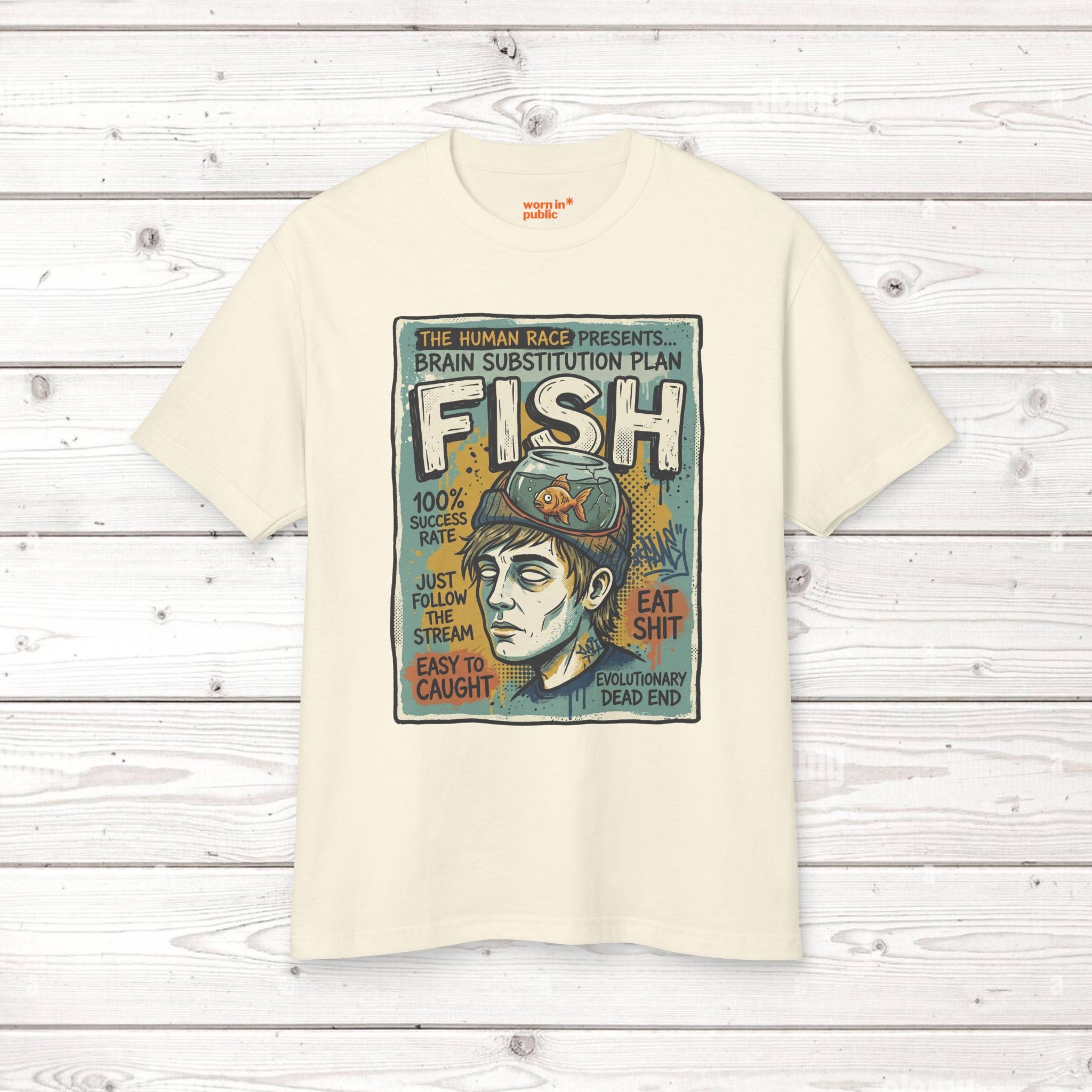 Fish Brain | Unisex Vintage Surreal Graphic Tee