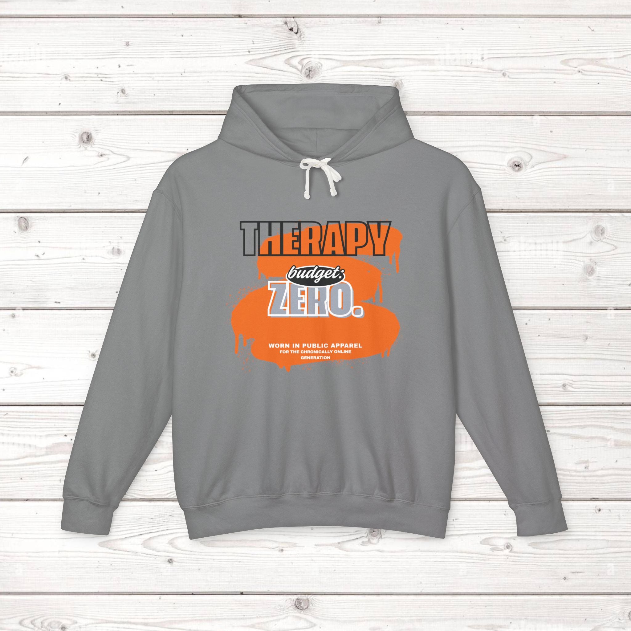 Therapy Budget Zero Hoodie | Funny Mental Health Humor Pullover