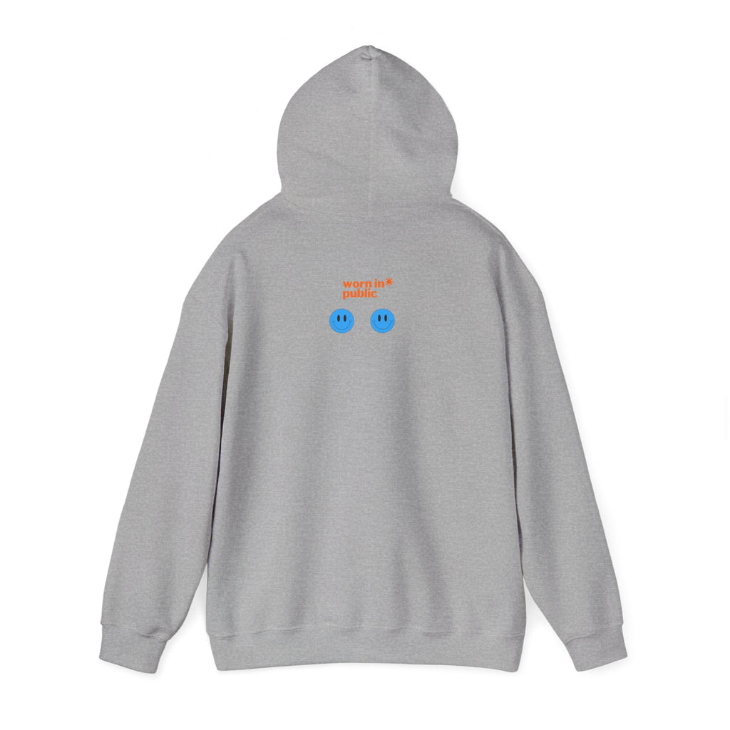 I Need an Easy Friend Ladies Hoodie | Minimalist Cute Blue Button Graphic Sweatshirt