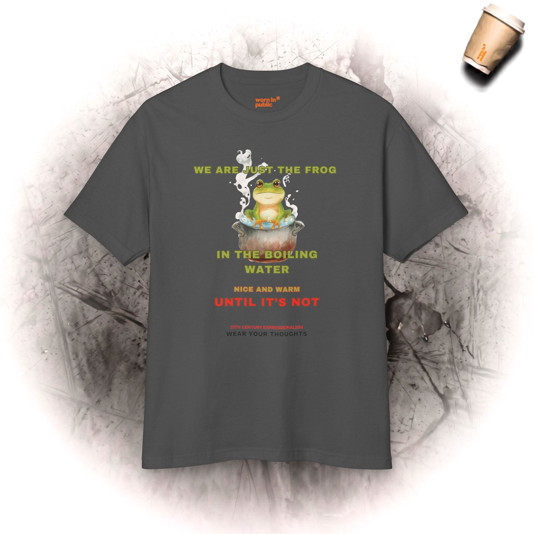 Frog in Boiling Water Graphic Tee | Unisex Social Commentary Shirt