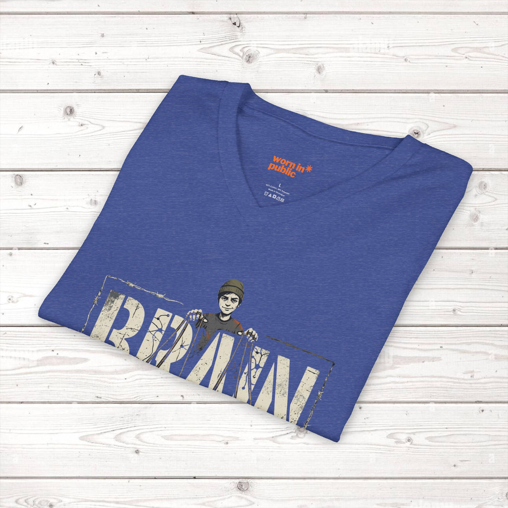 Brain User or Abuser Mens V-Neck Tee — Choose to See Graphic Awareness Shirt