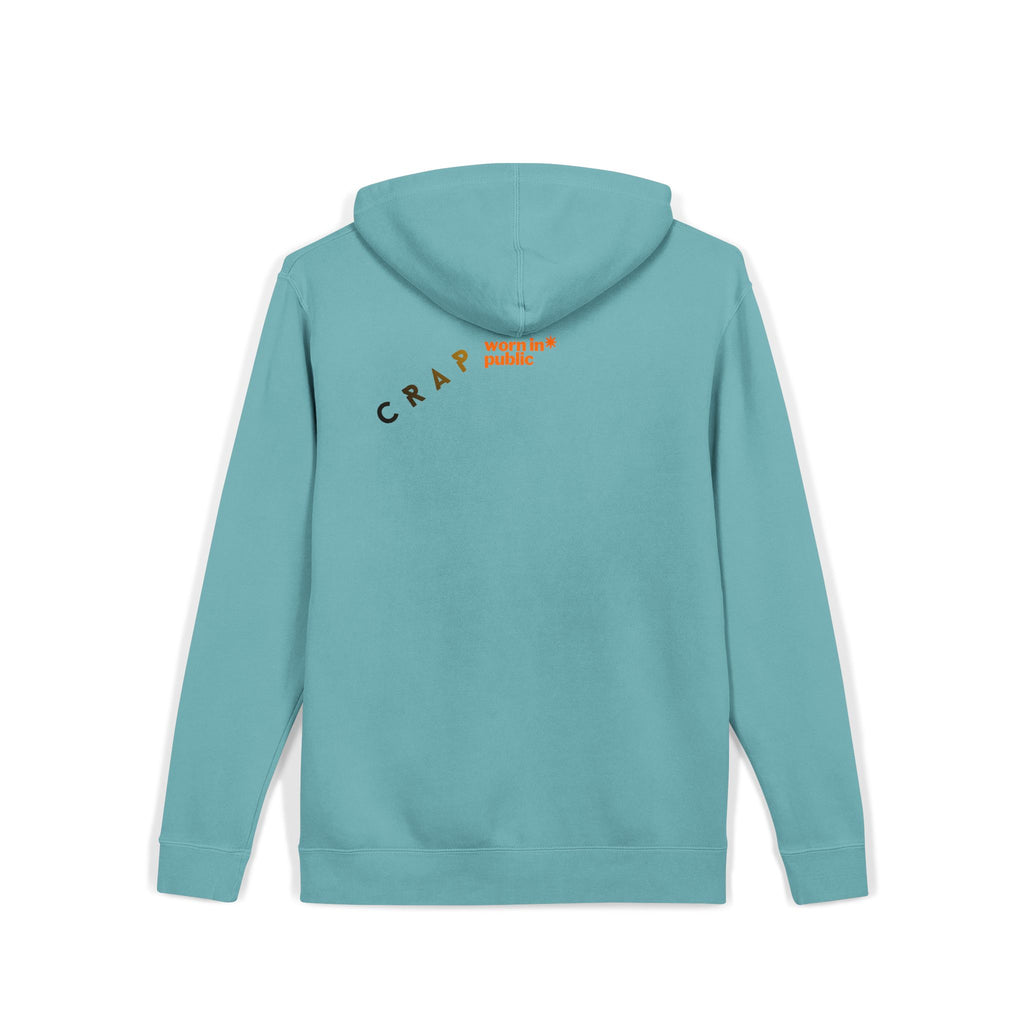 Fashion SHITS Hoodie | Minimal 'Crate' Graphic Pullover in Vintage Wash