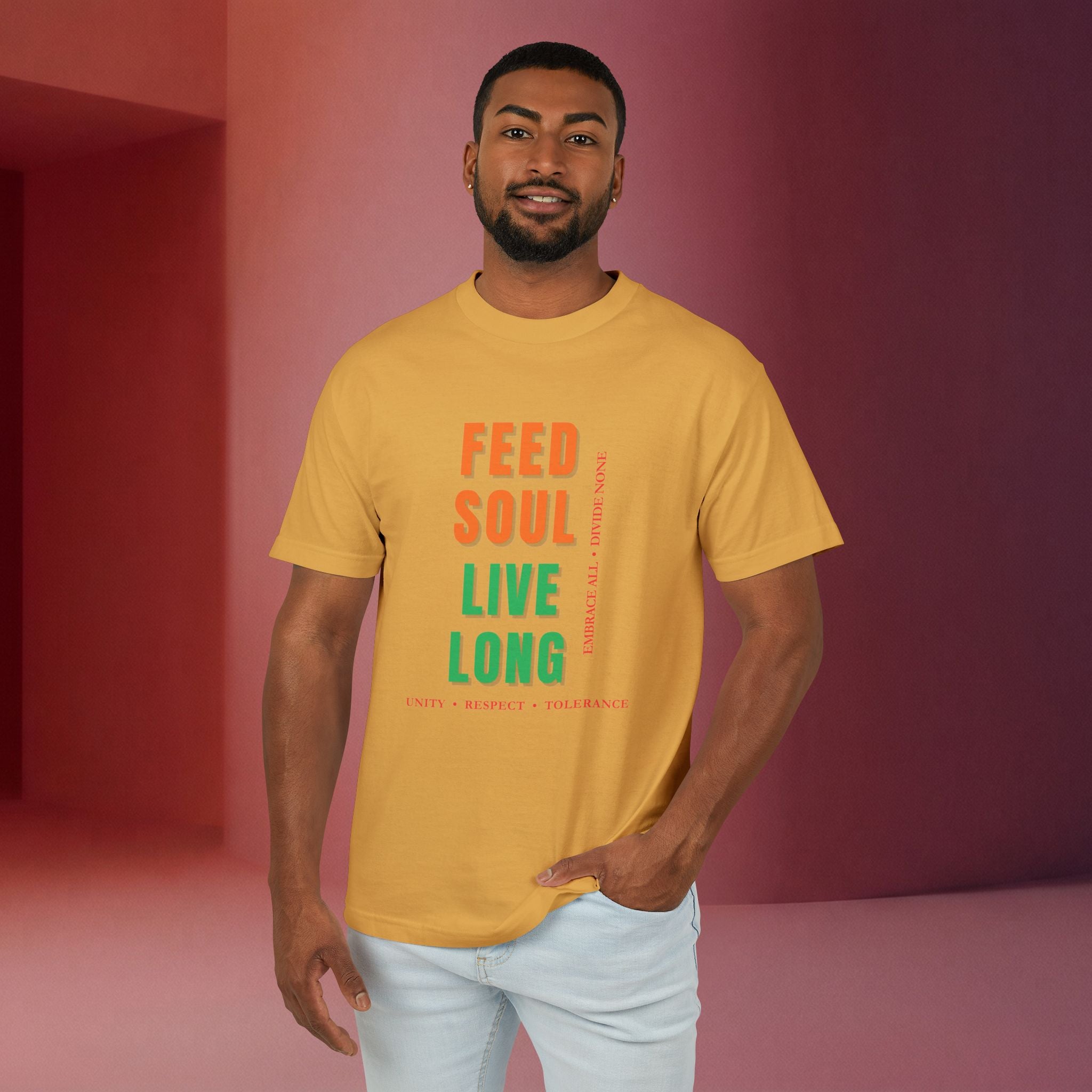 Feed Soul Live Long | Retro Unity Unisex Graphic Tee