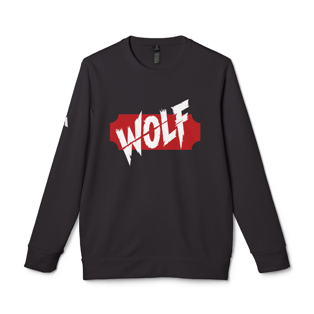 For a Wolf Crewneck Sweatshirt | Red Graphic Fleece Pullover